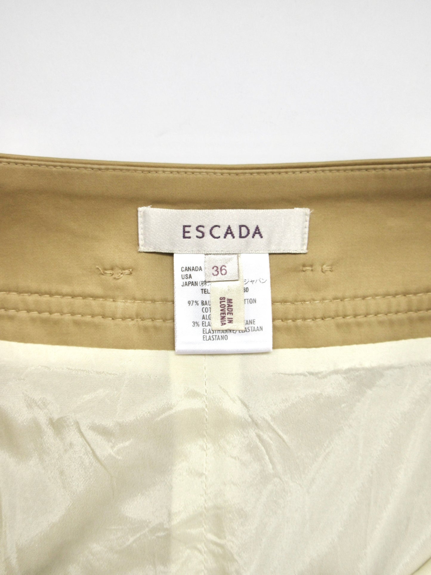 beige slit midi skirt