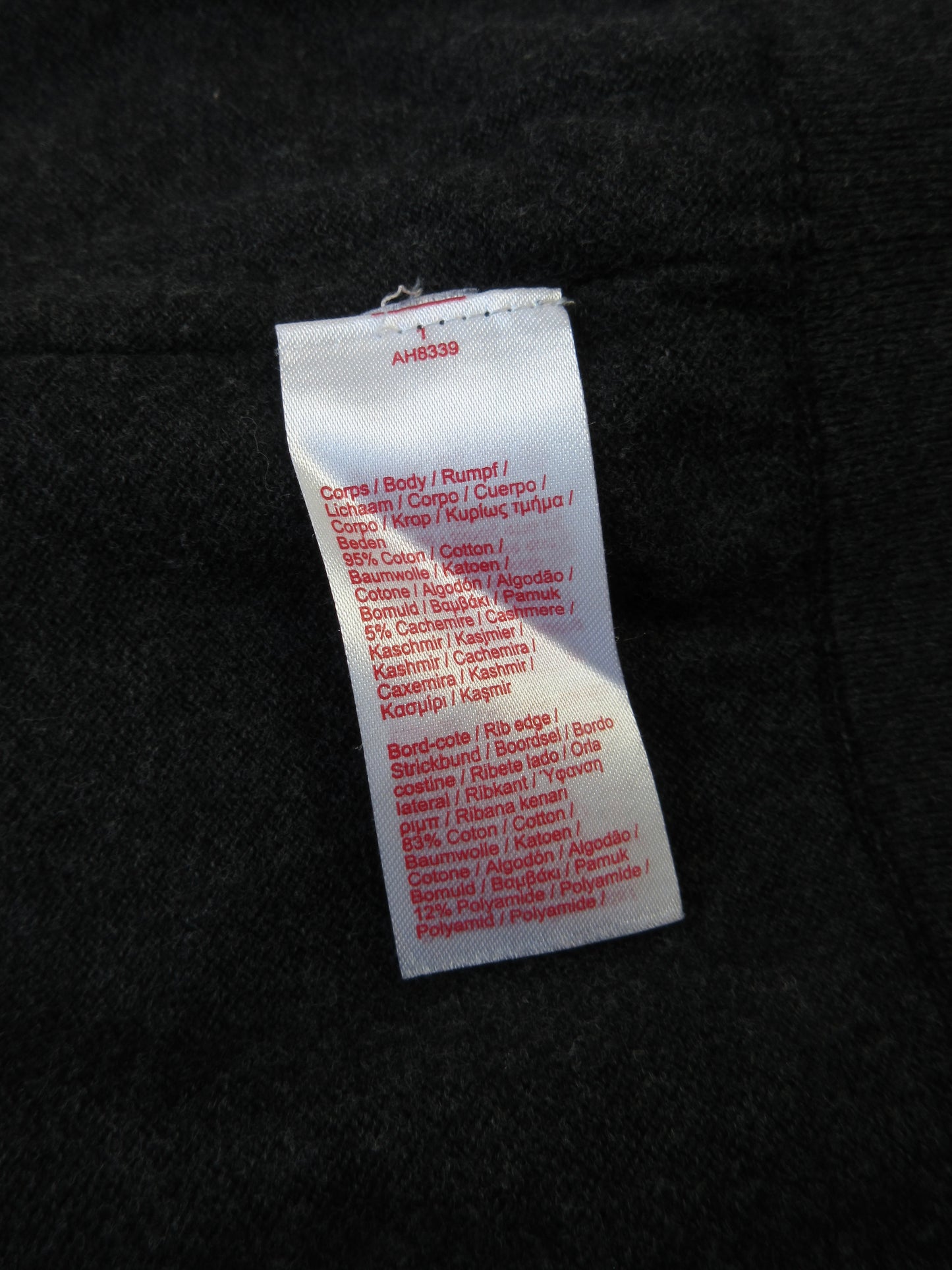 LACOSTE design charcoal cardigan