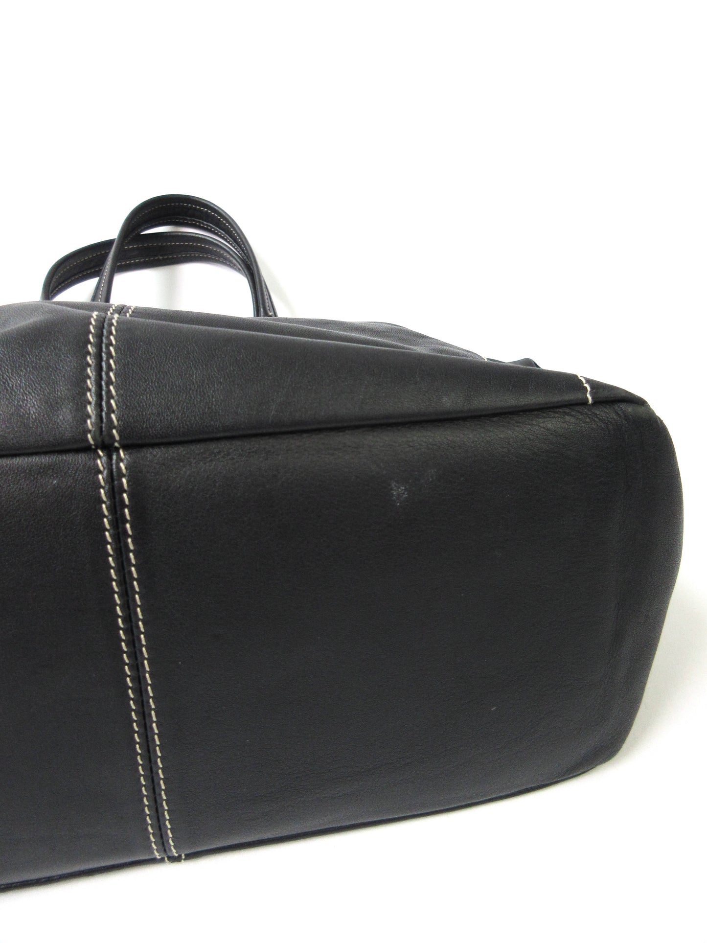agnes b. leather tote bag