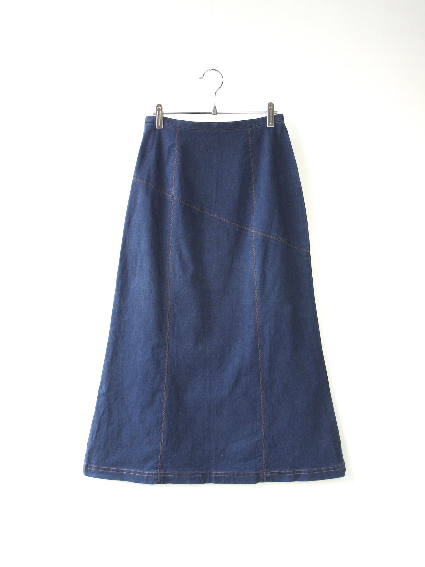 【used】stitching denim skirt