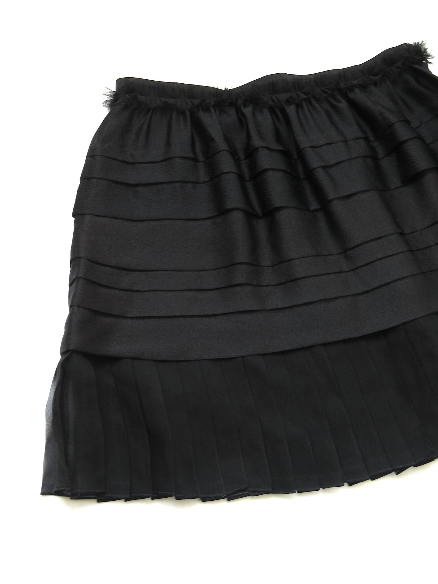 frill pleated mini skirt