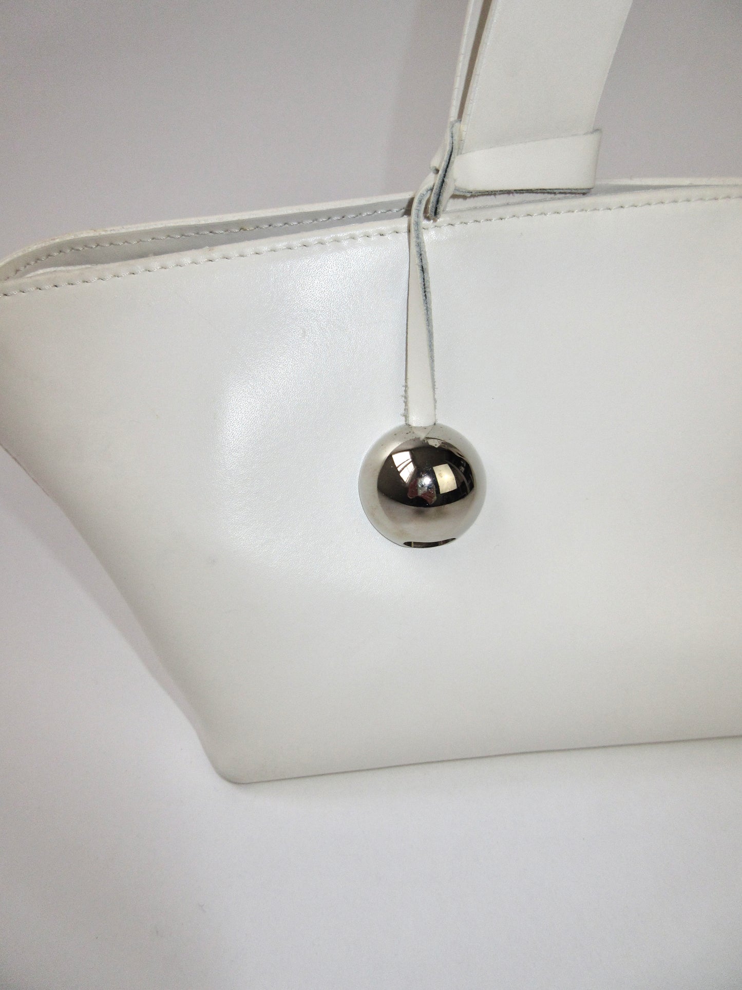 FURLA white leather handbag