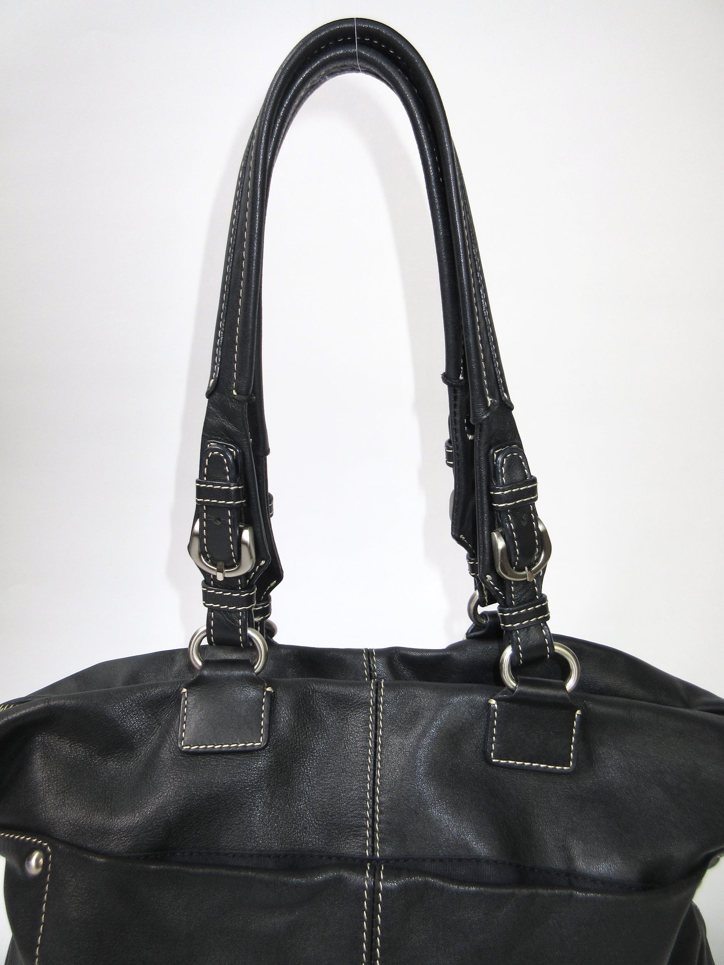 agnes b. leather tote bag