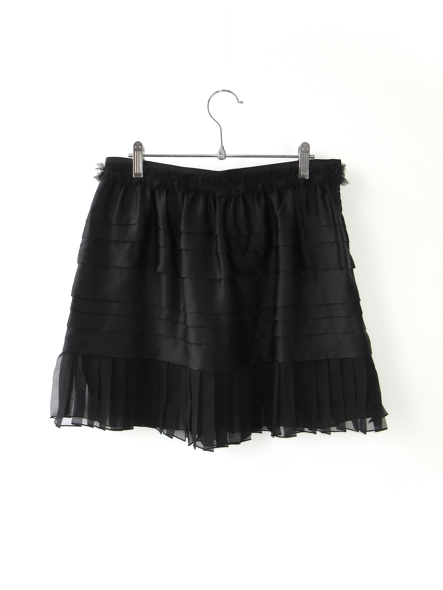 frill pleated mini skirt