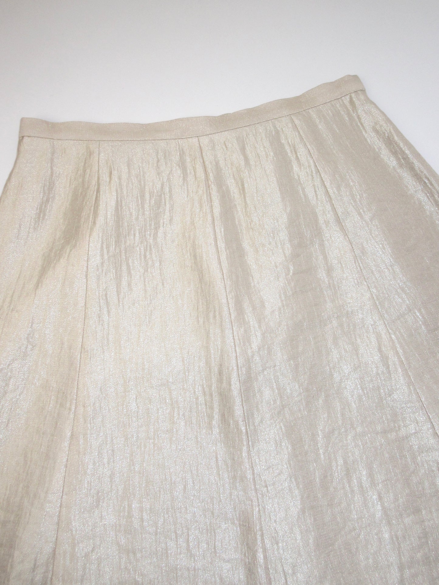 shiny flare skirt