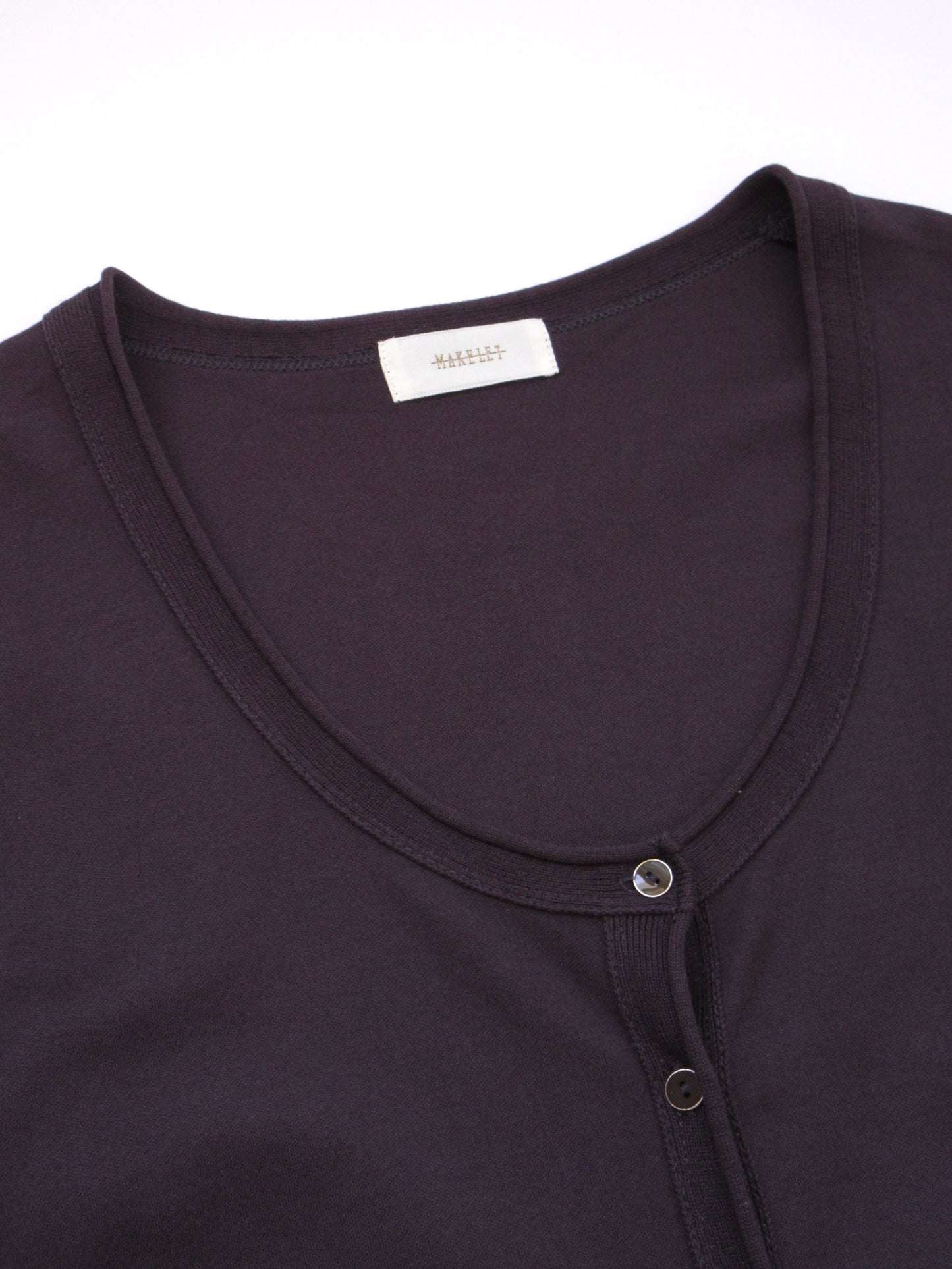 short sleeve u-neck cardigan