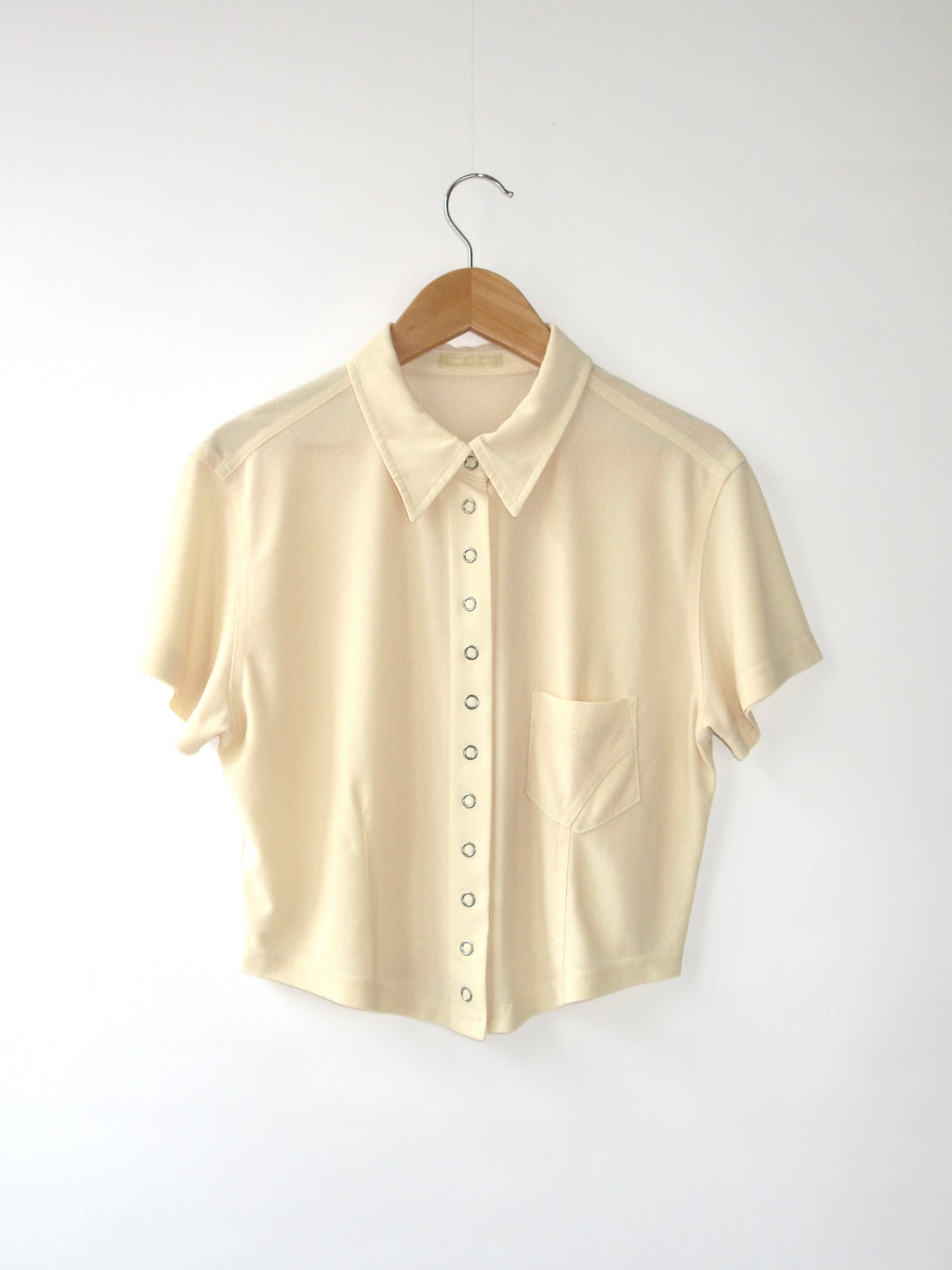 【used】ivory crop shirt