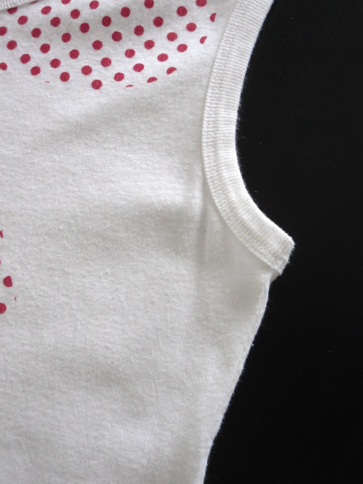 dots ribbon design sleeveless top