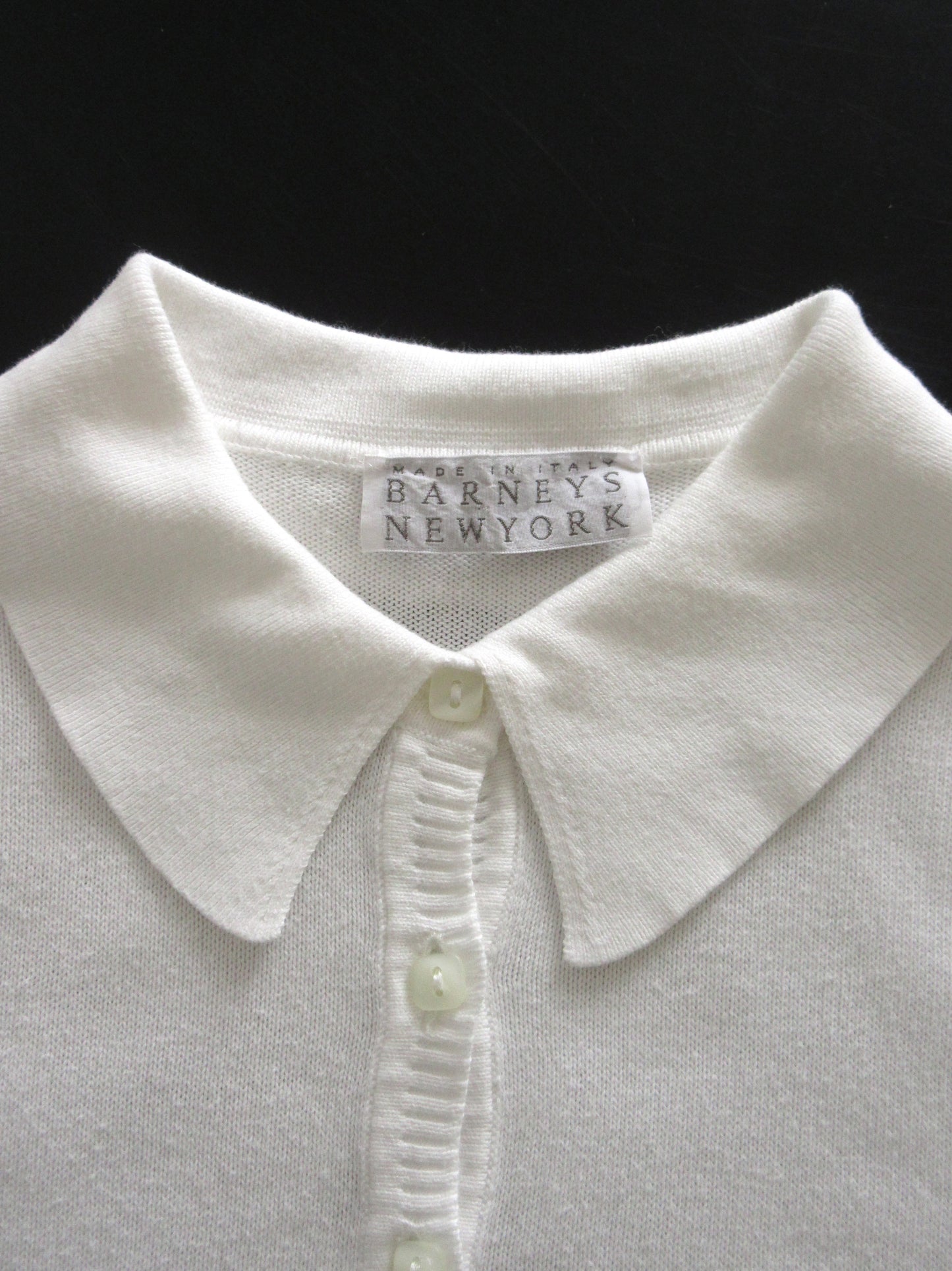 white cotton polo shirt