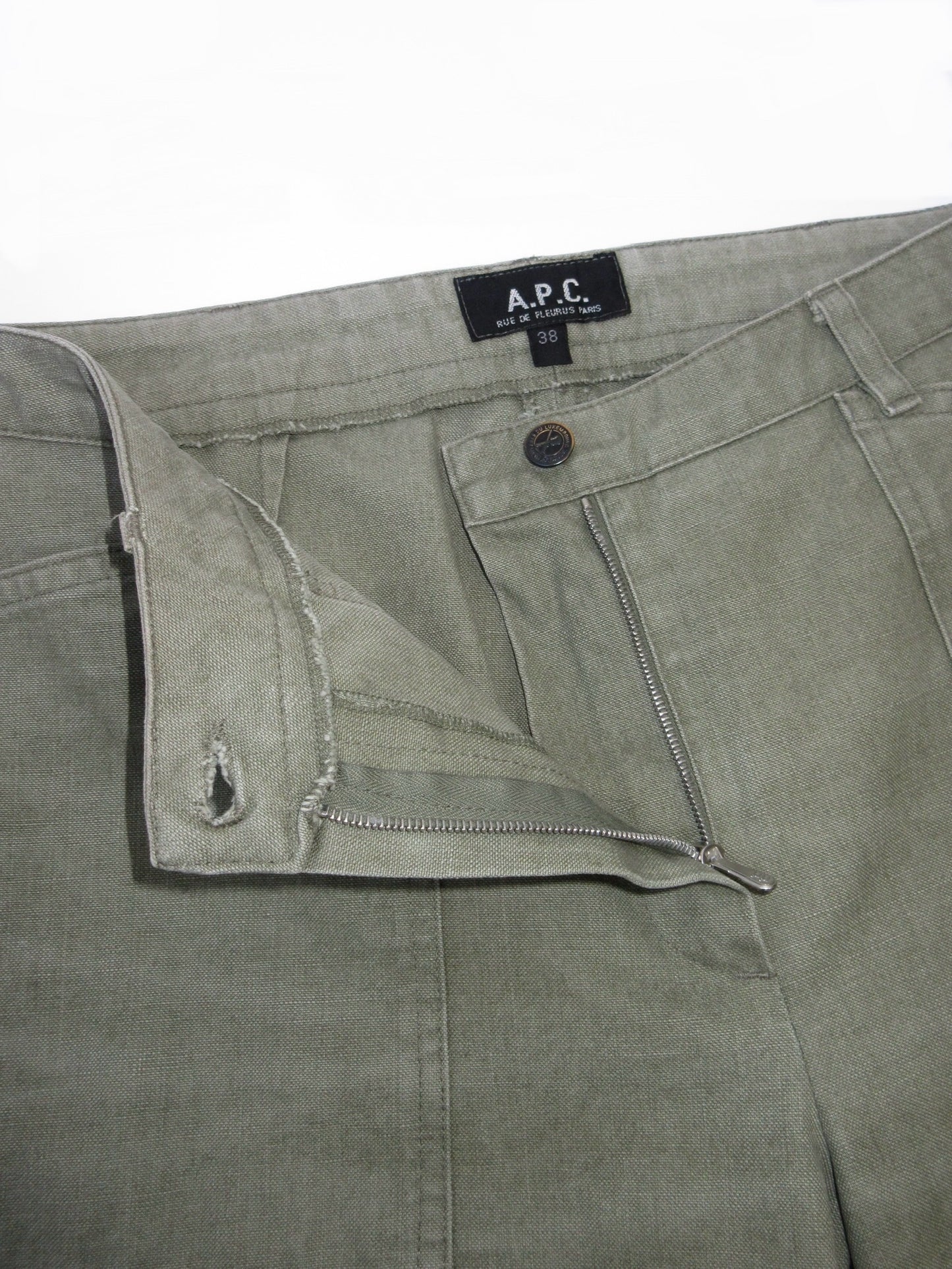 A.P.C. cotton straight khaki pants