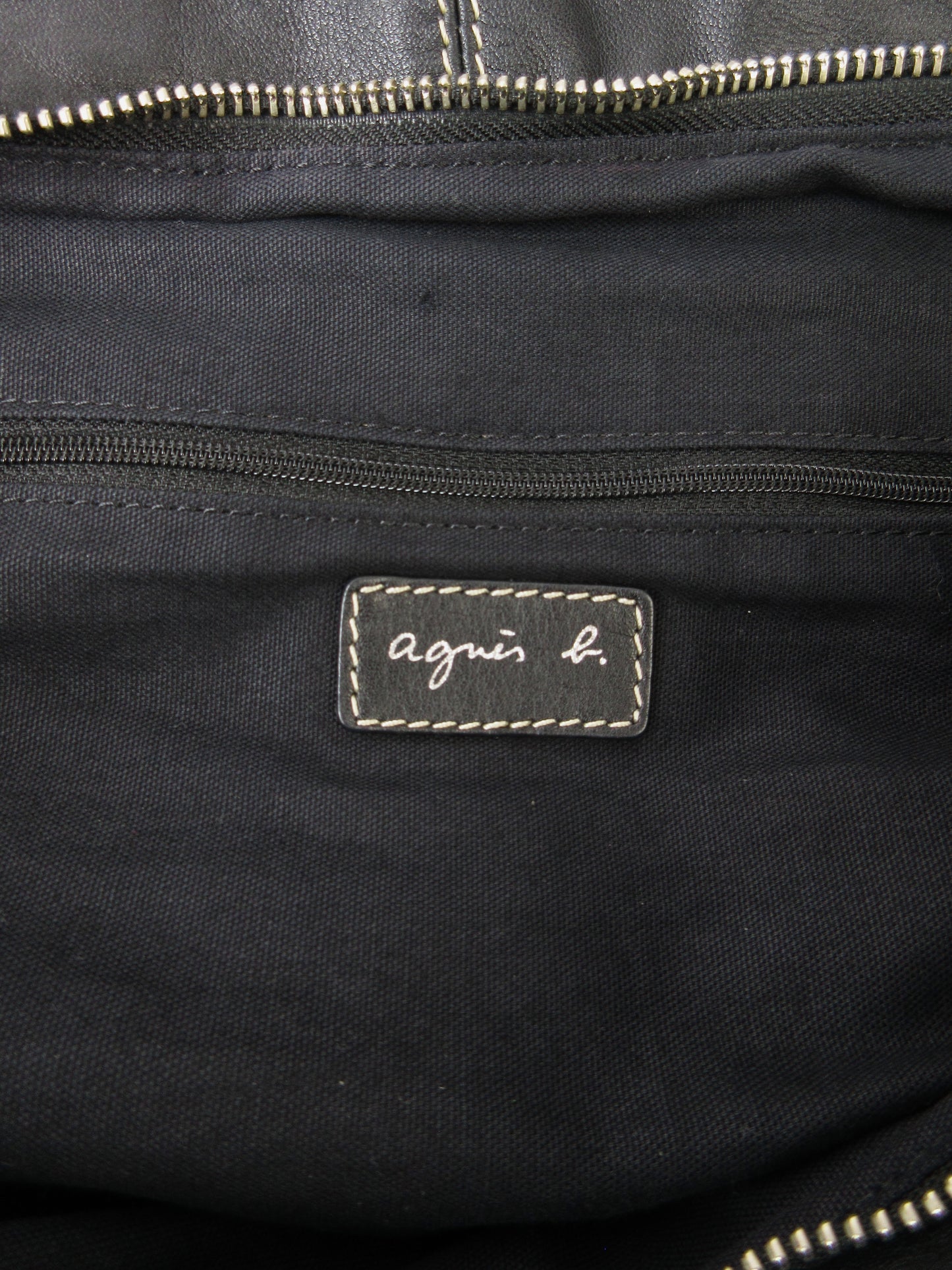 agnes b. leather tote bag