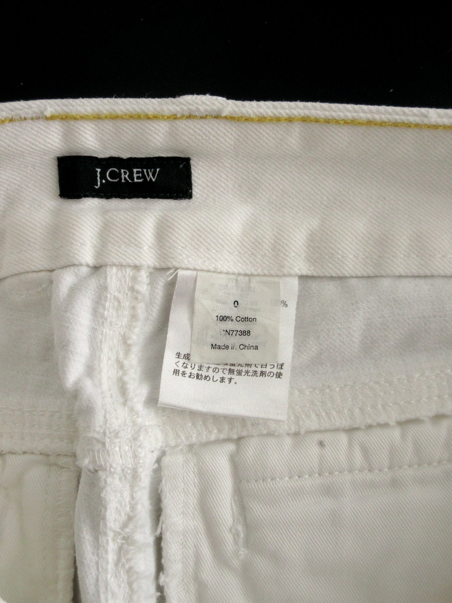 J.CREW straight white denim