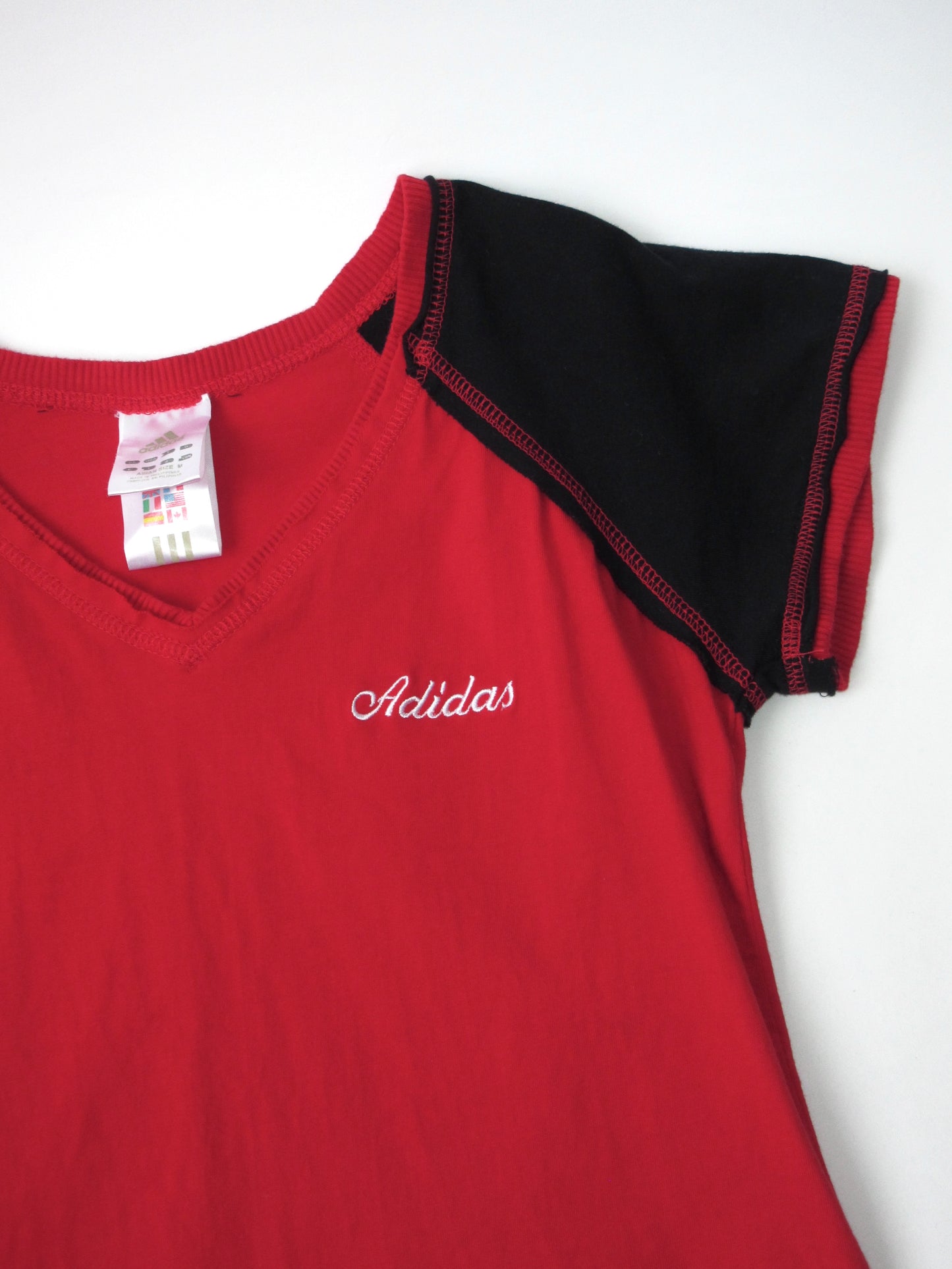adidas raglan v neck t-shirt