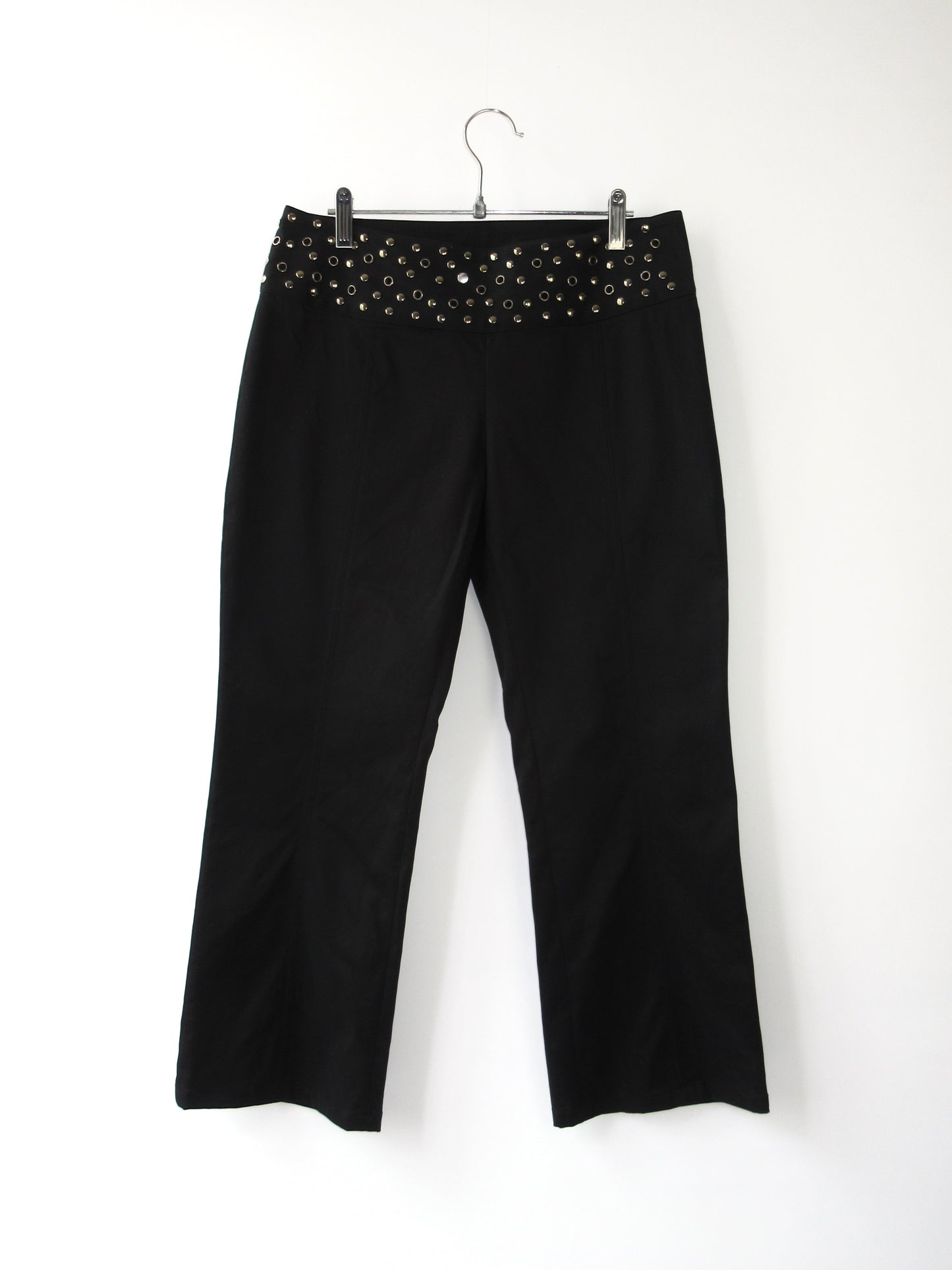 studs belt design capri pants