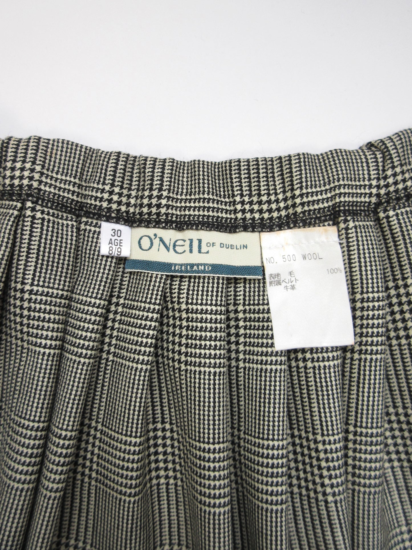 houndstooth wrap skirt