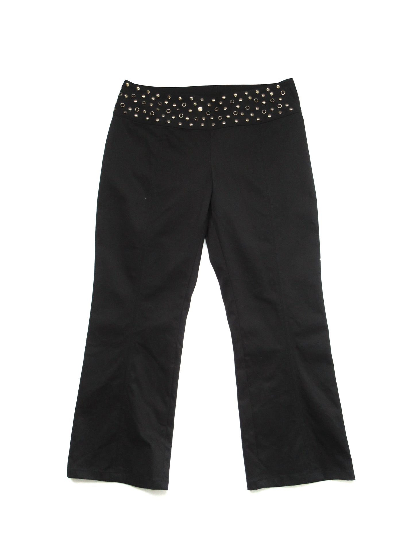 studs belt design capri pants
