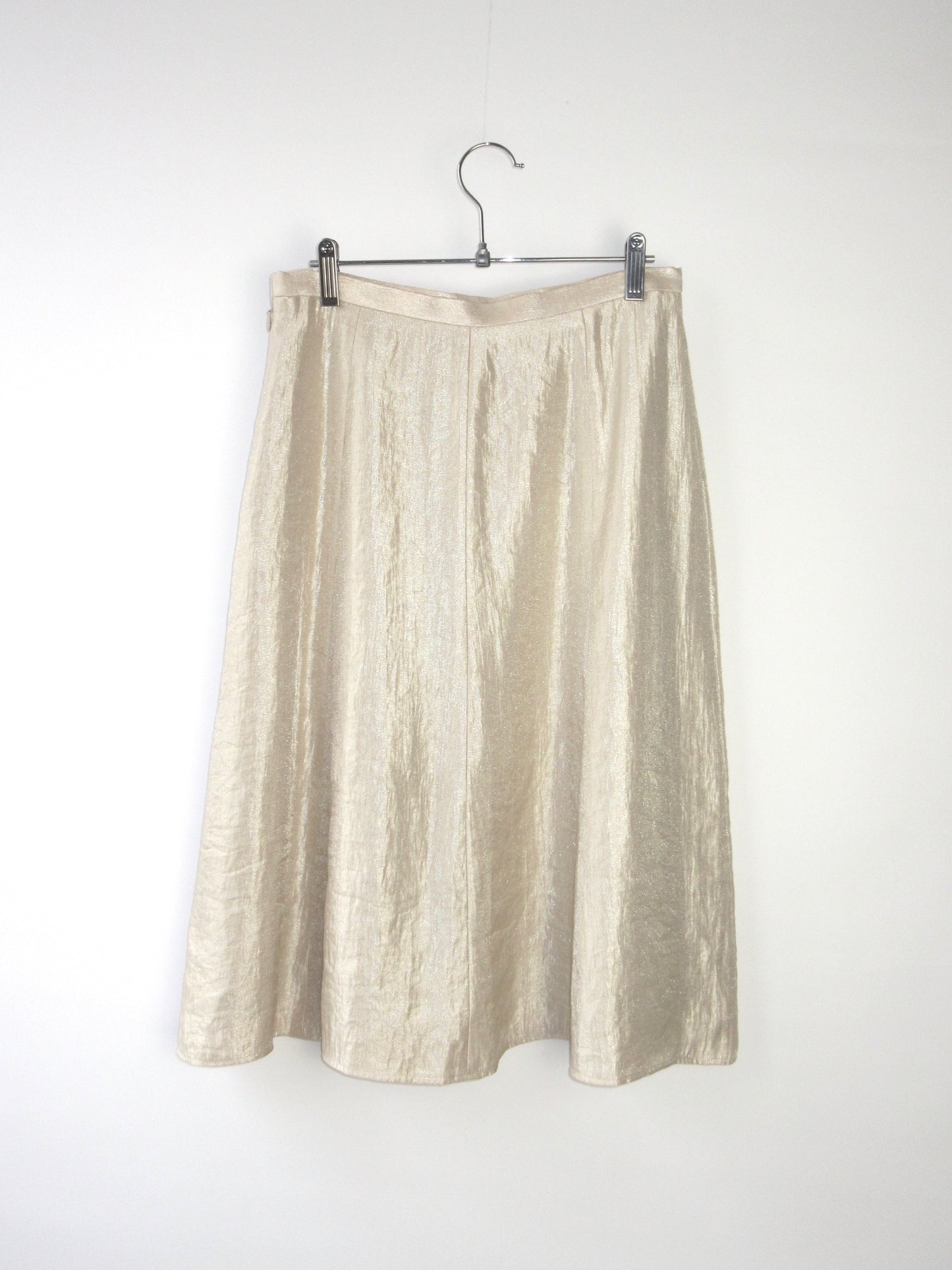 shiny flare skirt