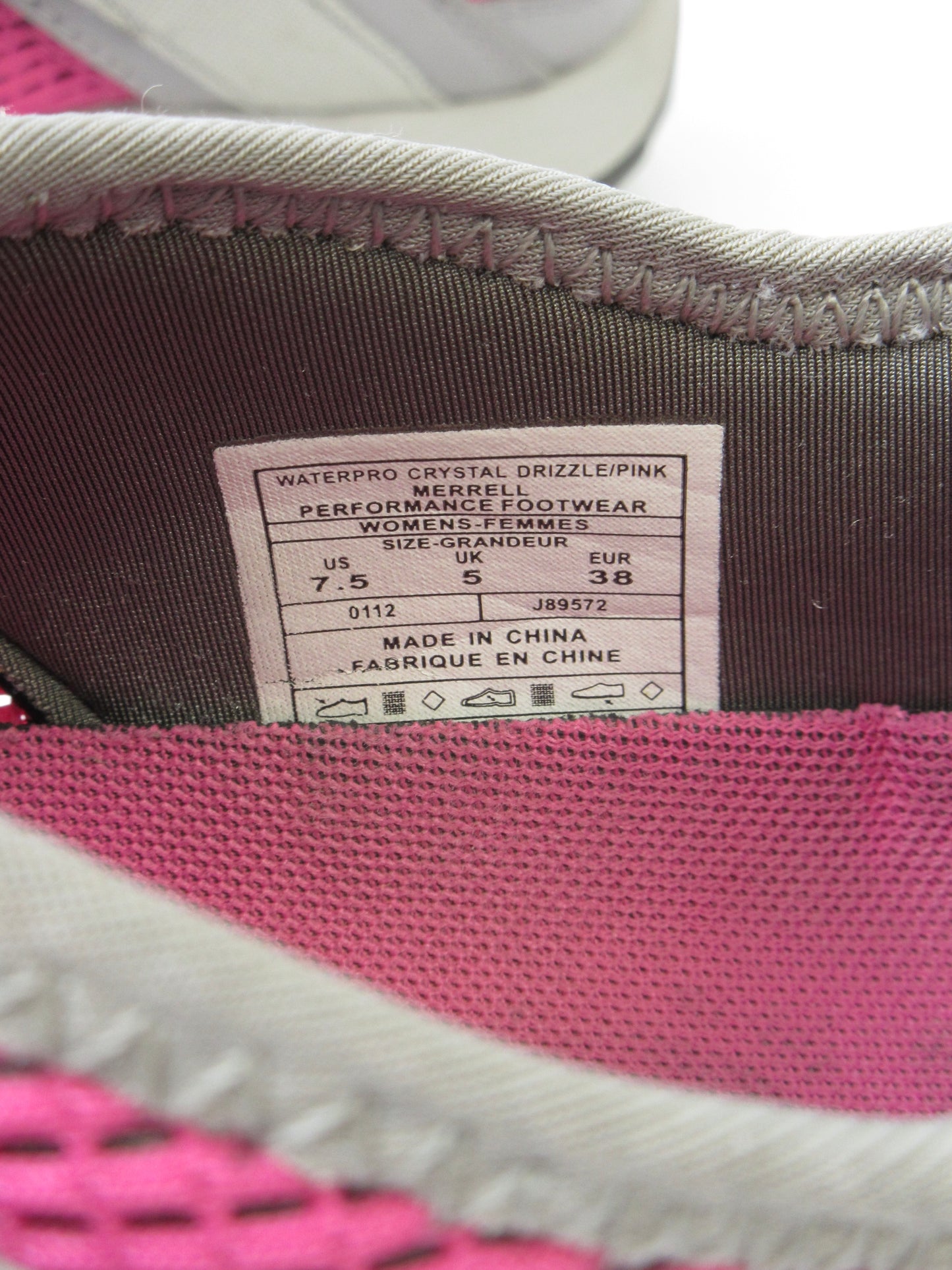 【used】MERRELL gray×pink shoes