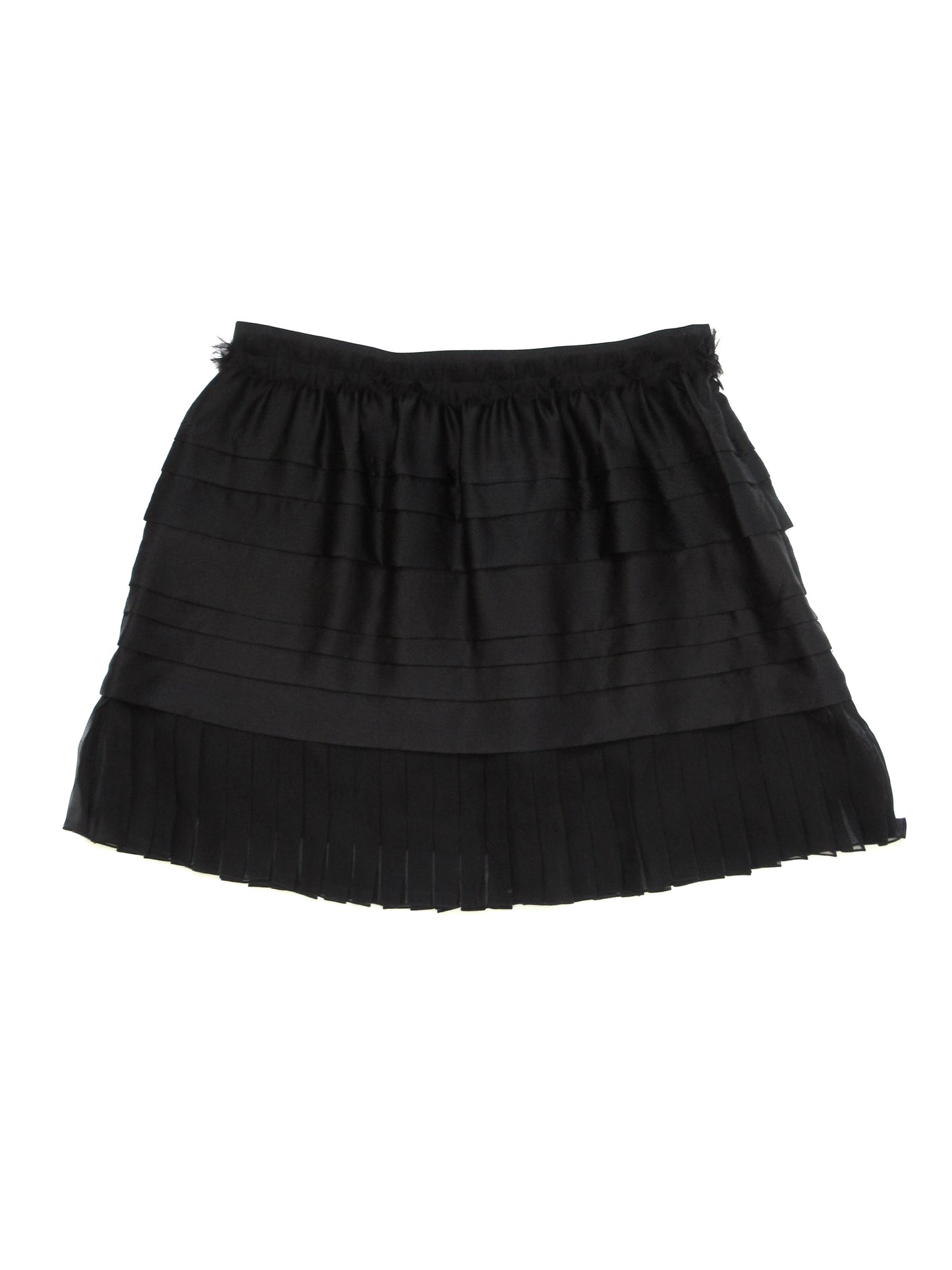 frill pleated mini skirt