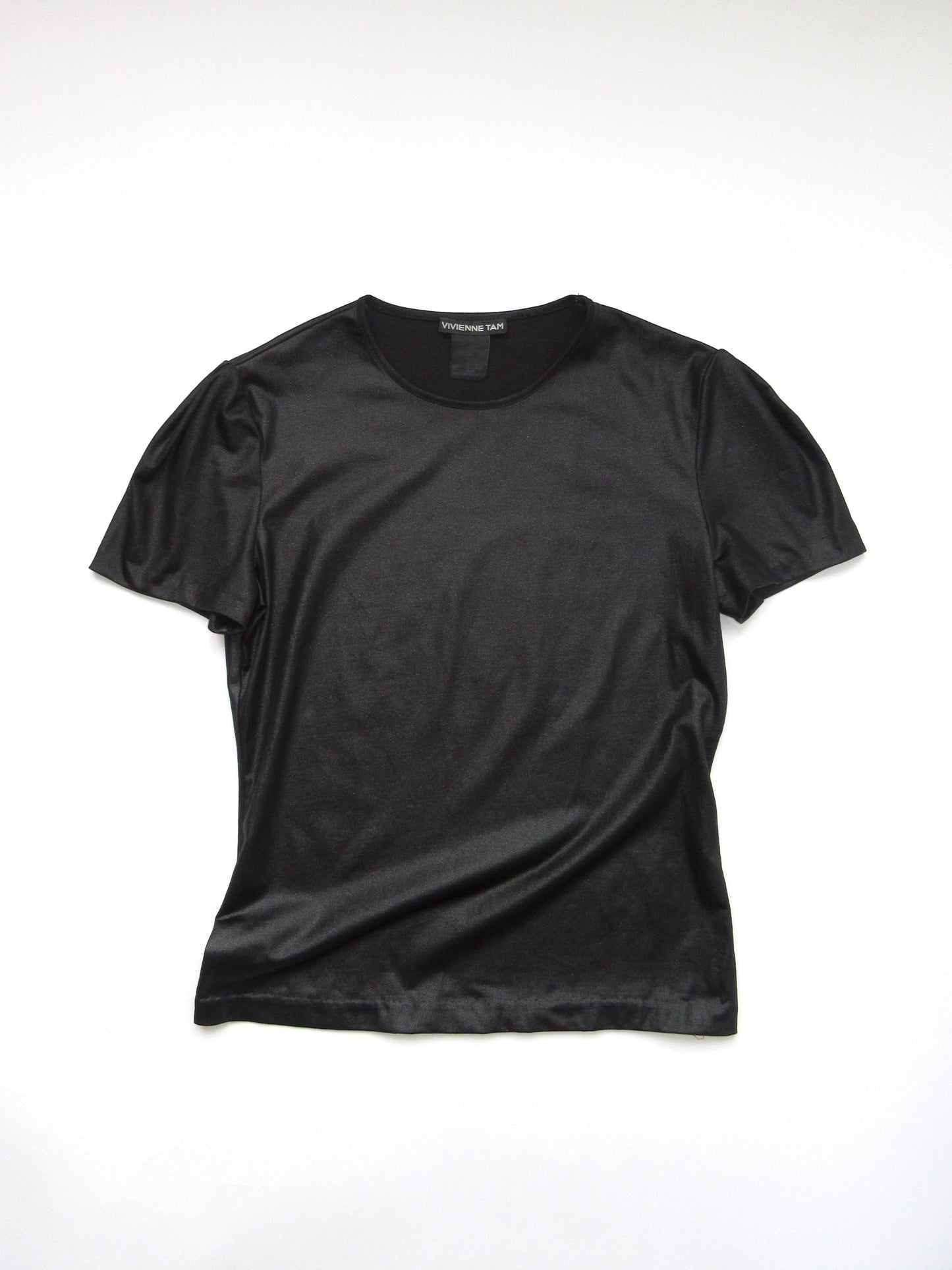 【used】VIVIENNE TAM puff sleeve silky top