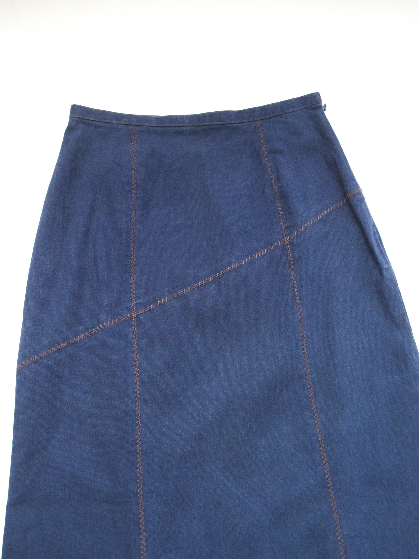【used】stitching denim skirt