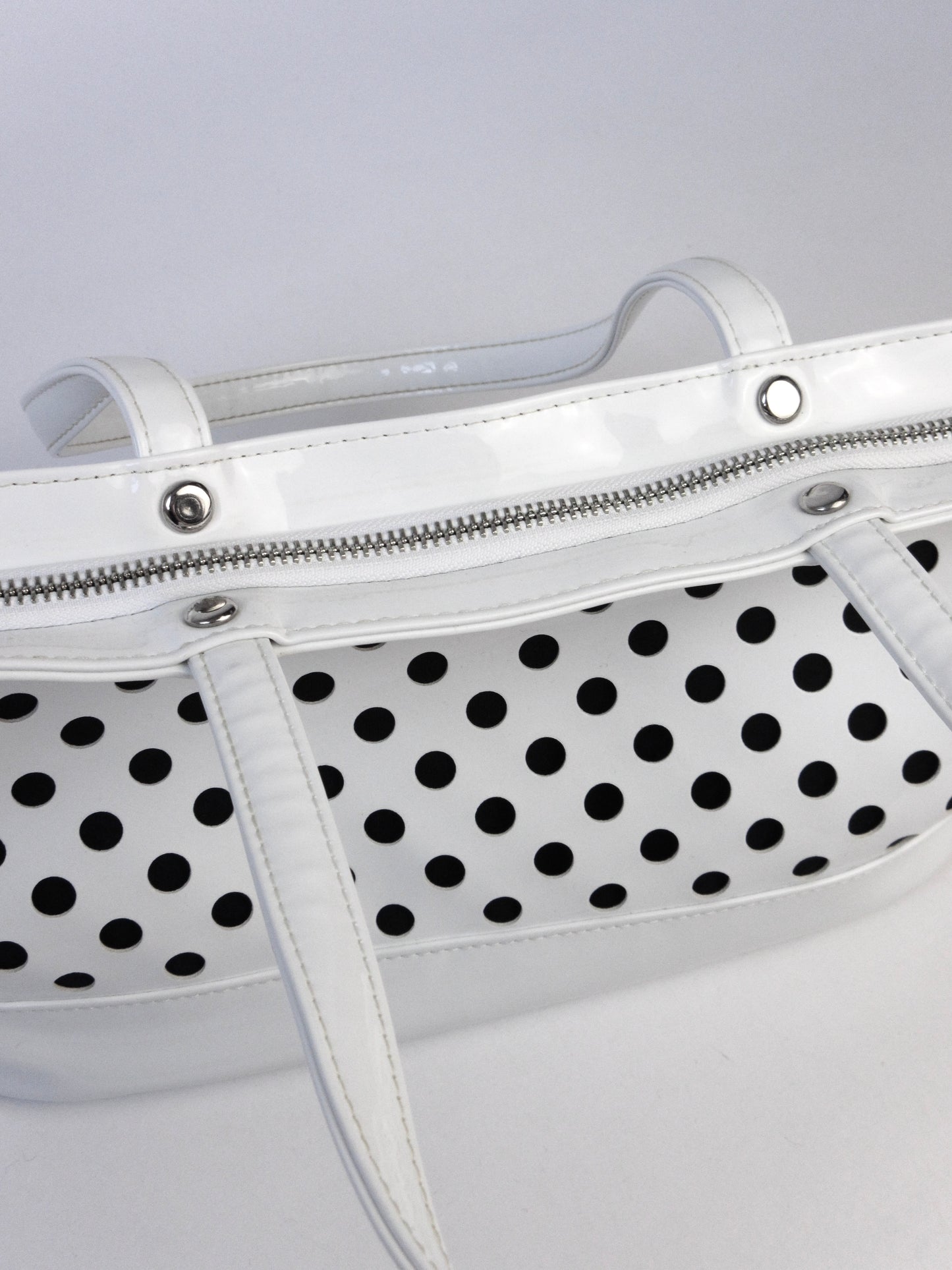 agnes b. polka dots monotone bag