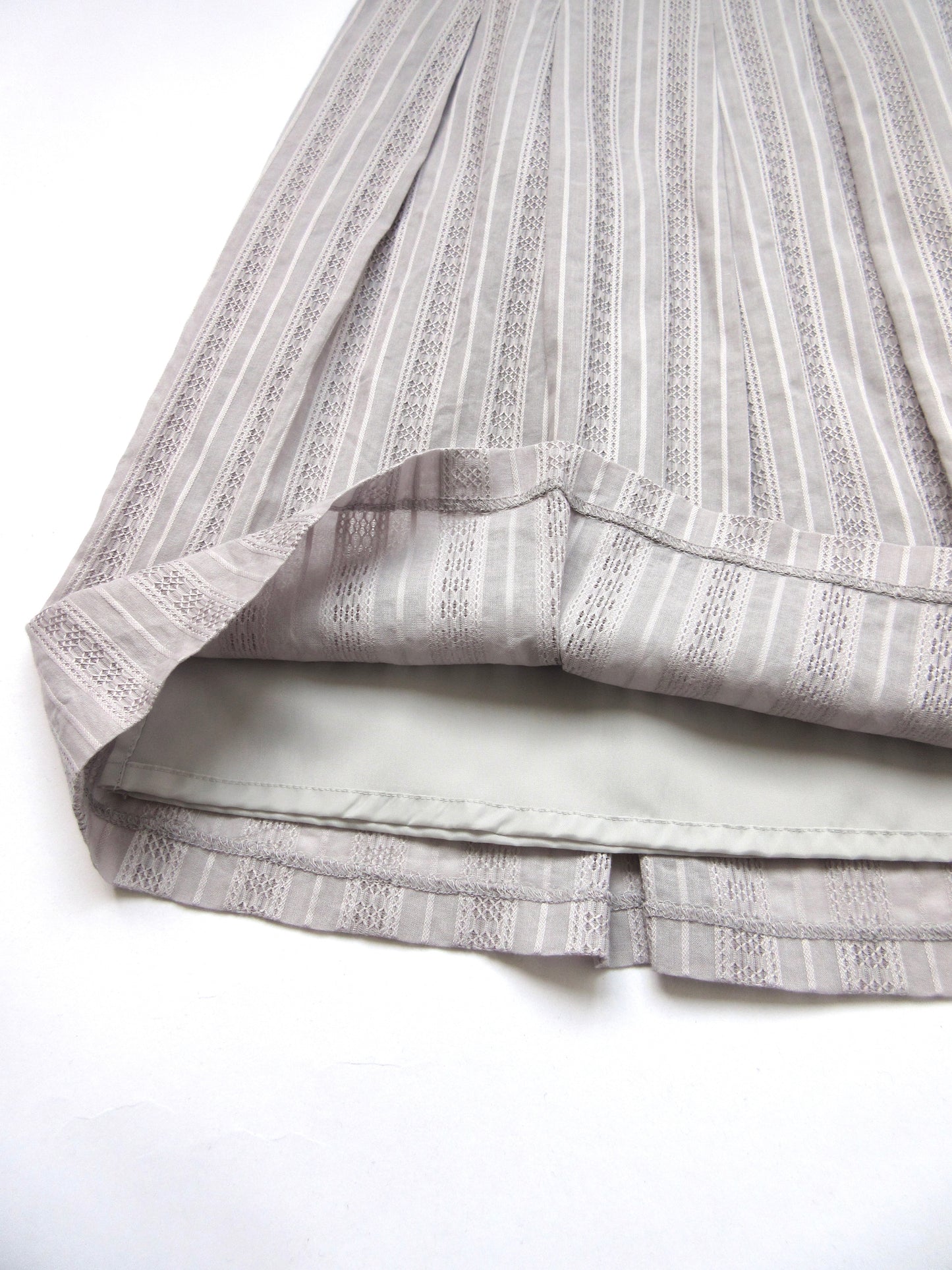 mauve lace flare skirt