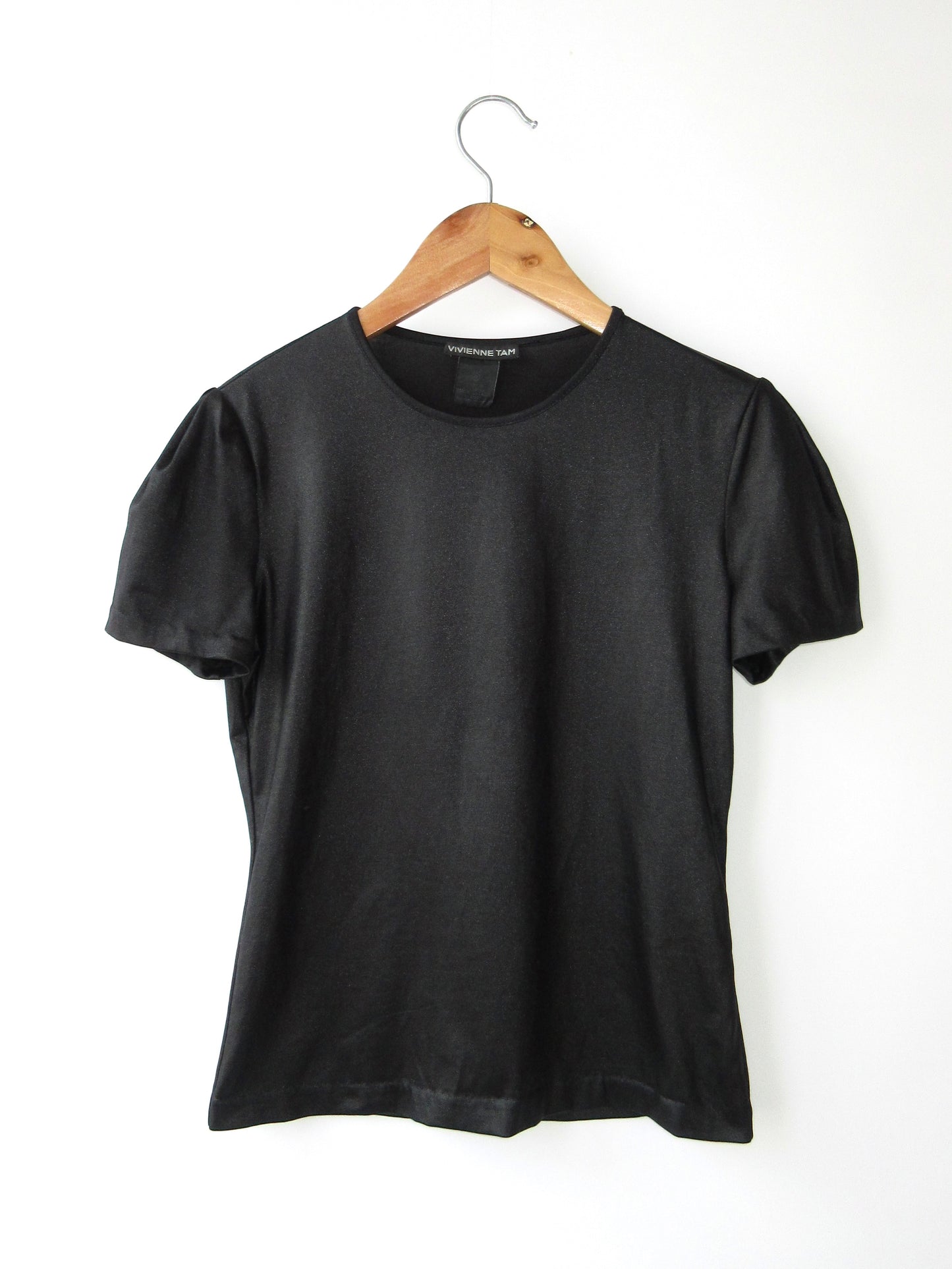 【used】VIVIENNE TAM puff sleeve silky top