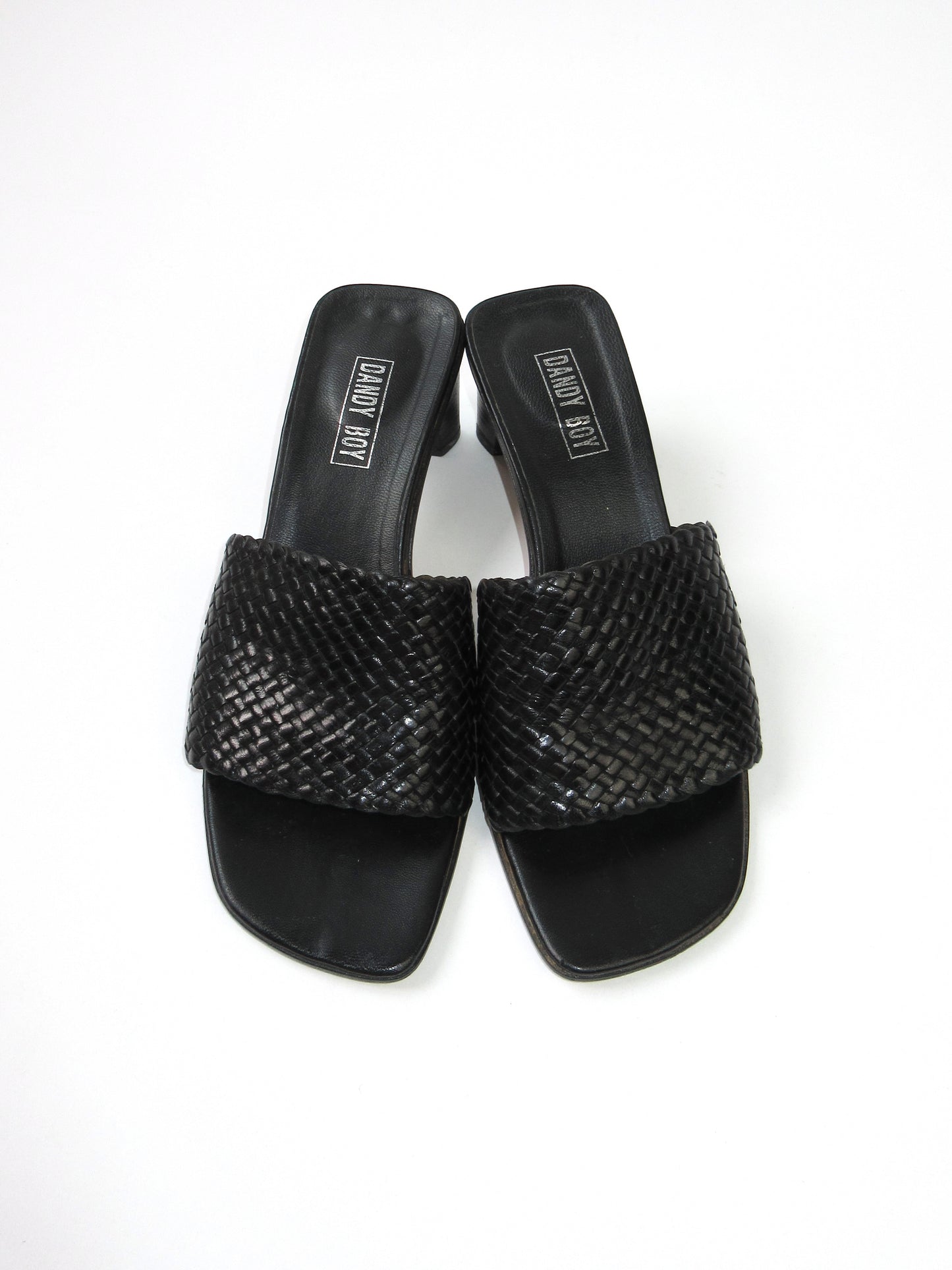 vintage woven leather mule