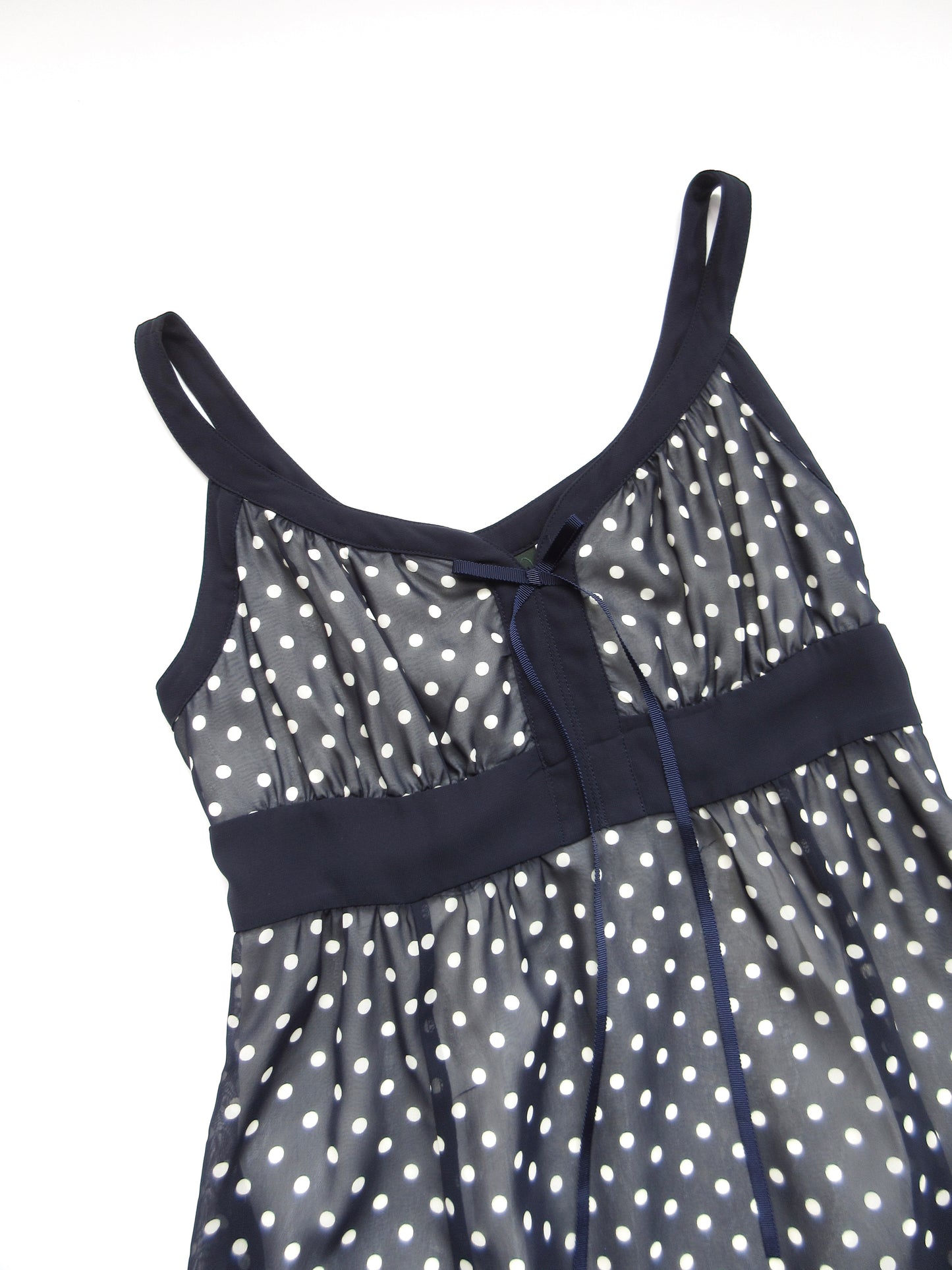 polka dots chiffon design dress
