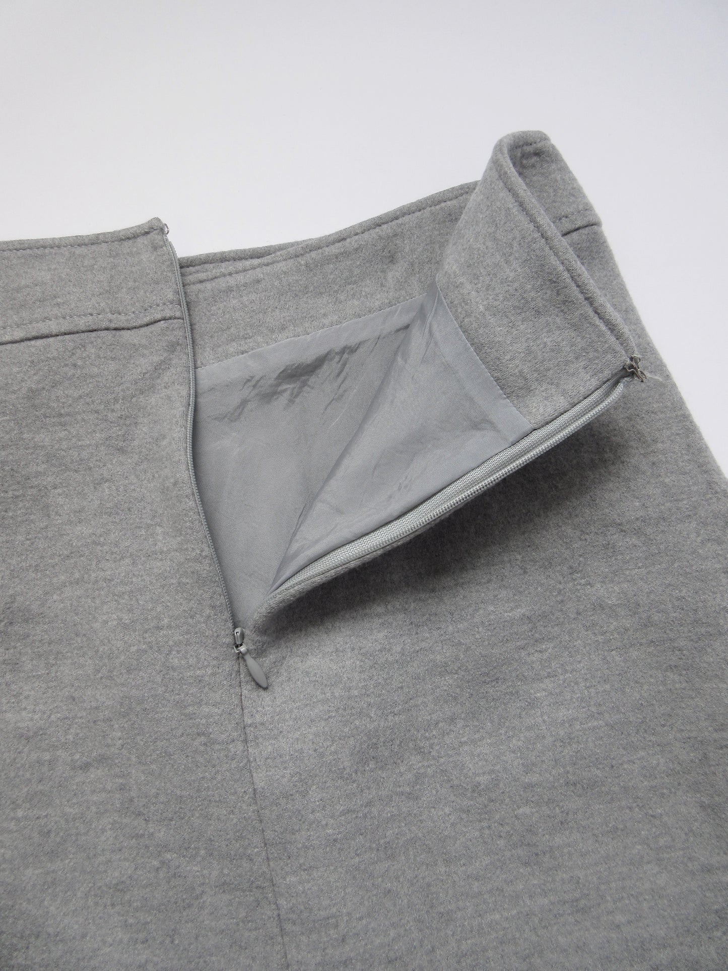 【used】wool box pleated skirt