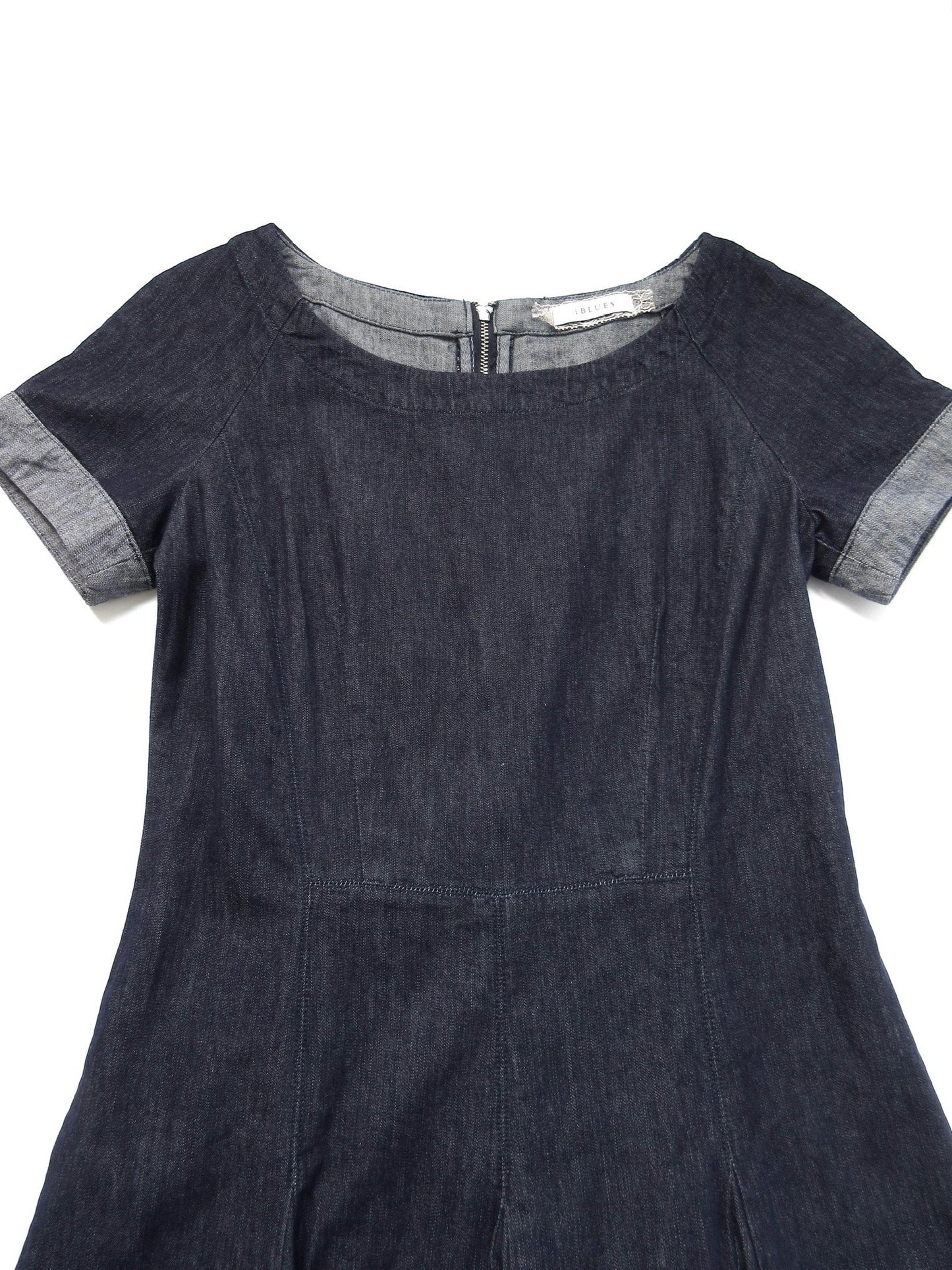 denim flare dress