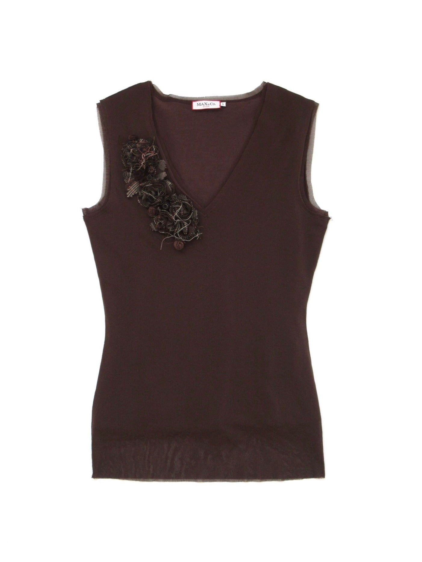 Max&Co. flower corsage sleeveless top
