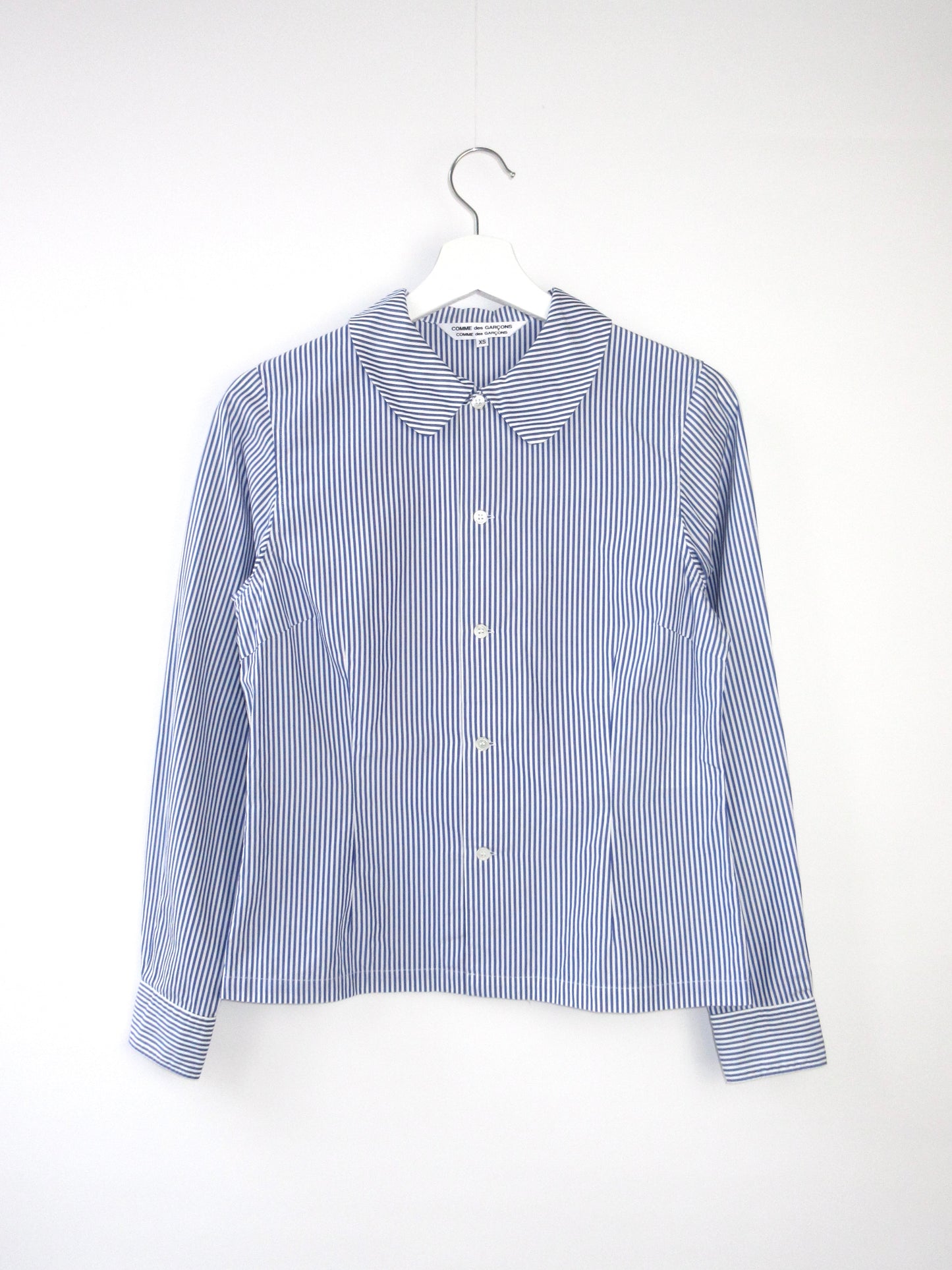 COMME des GARÇONS stripe round collar shirt