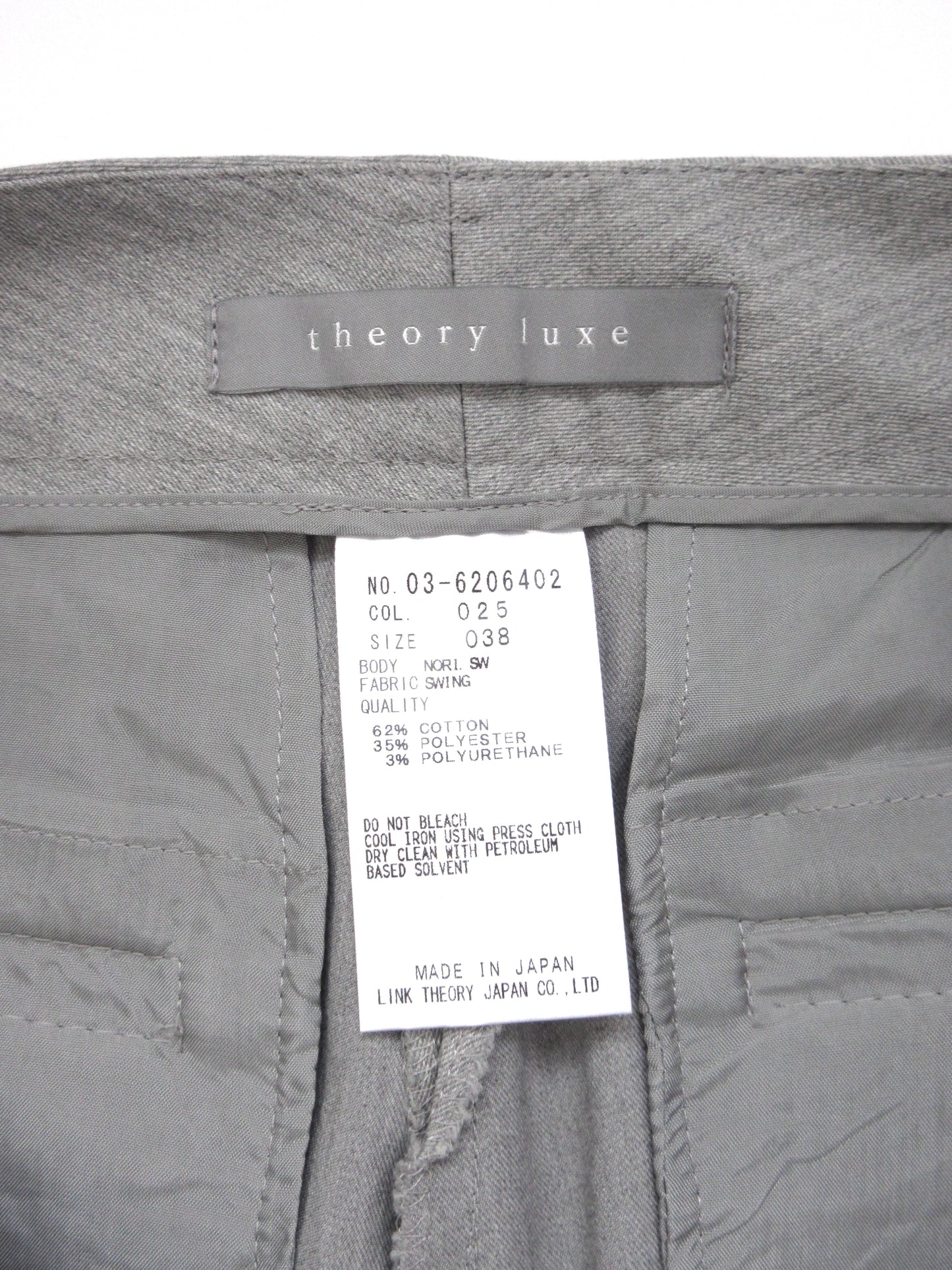 theory luxe gray midi pants