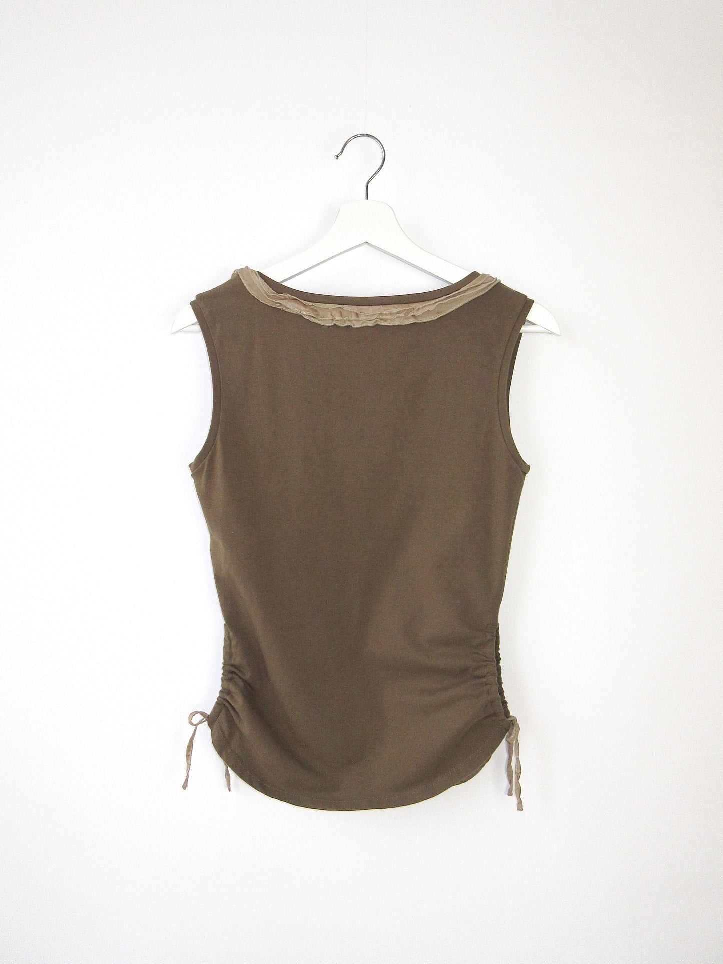 MaxMara frill side ribbon sleeveless top