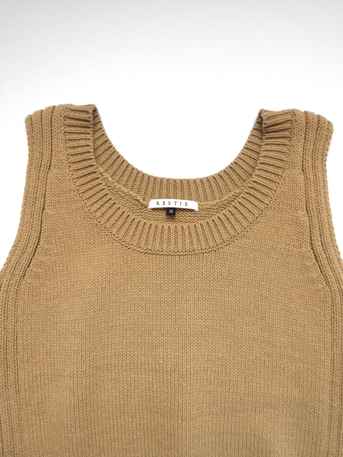 RESTIR beige cotton knit