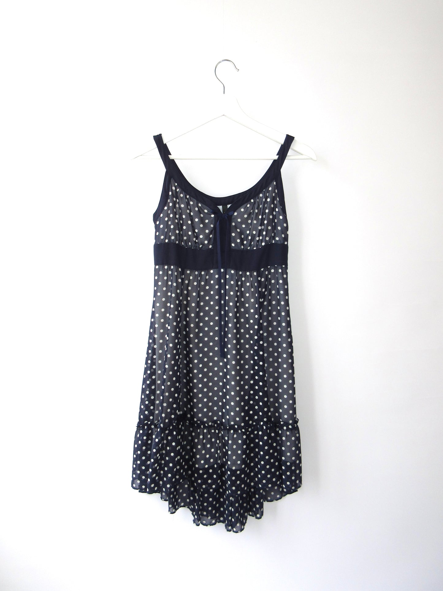 polka dots chiffon design dress