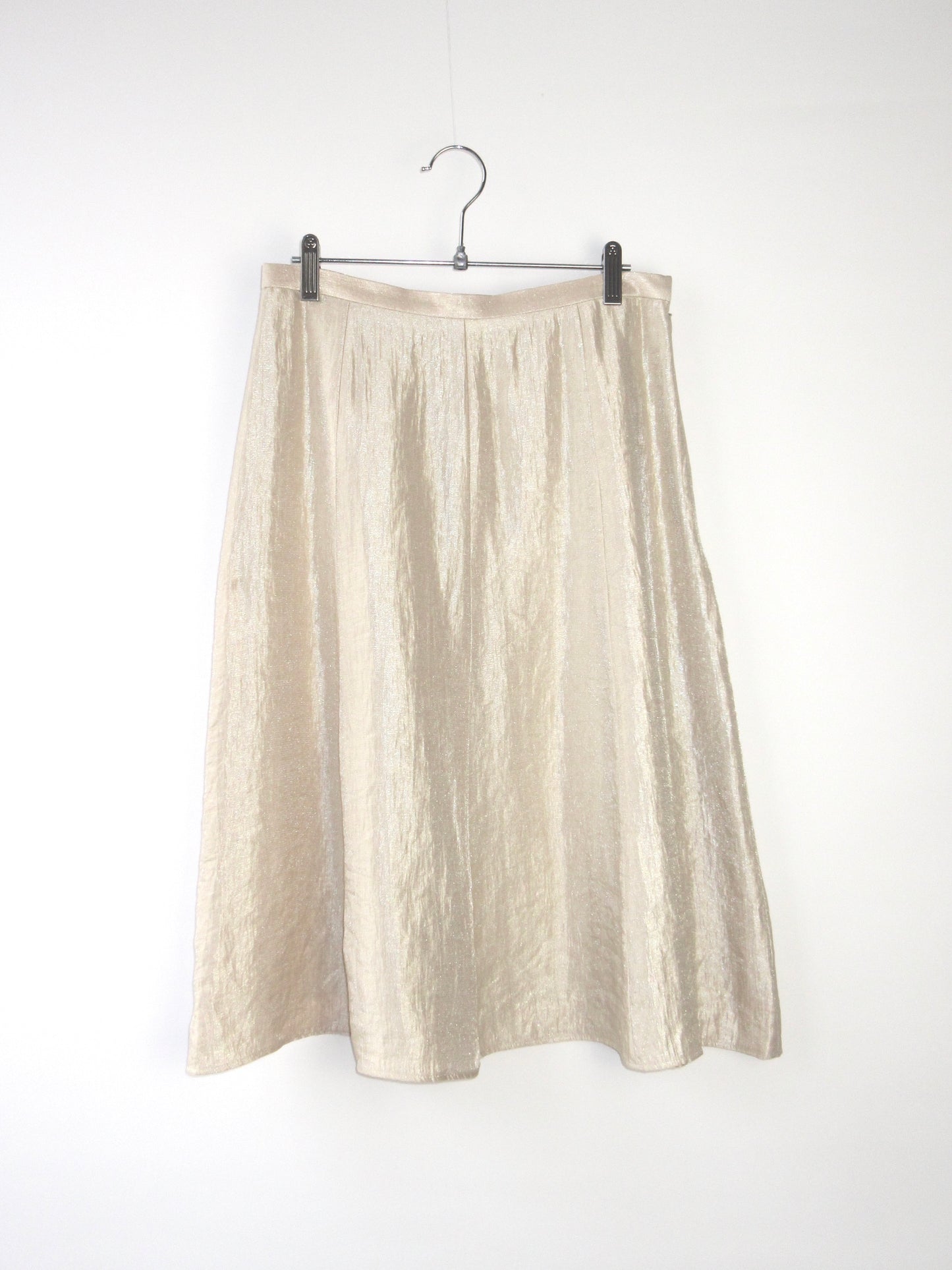 shiny flare skirt