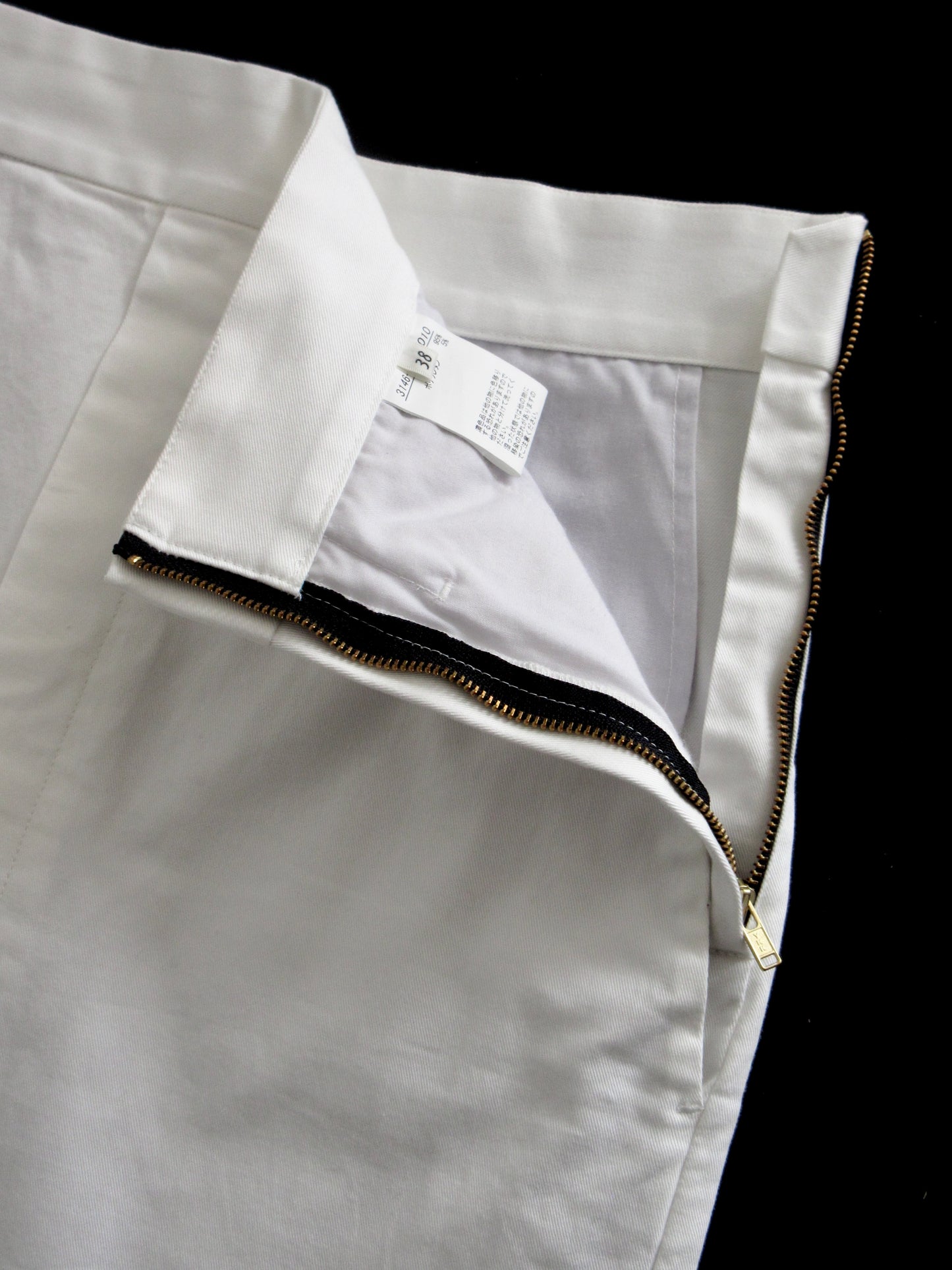 front slit white long skirt