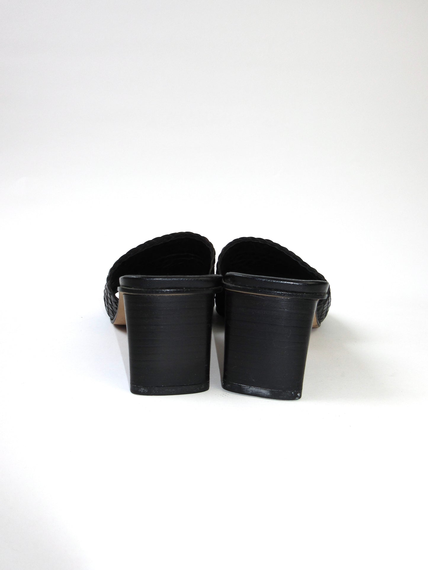 vintage woven leather mule