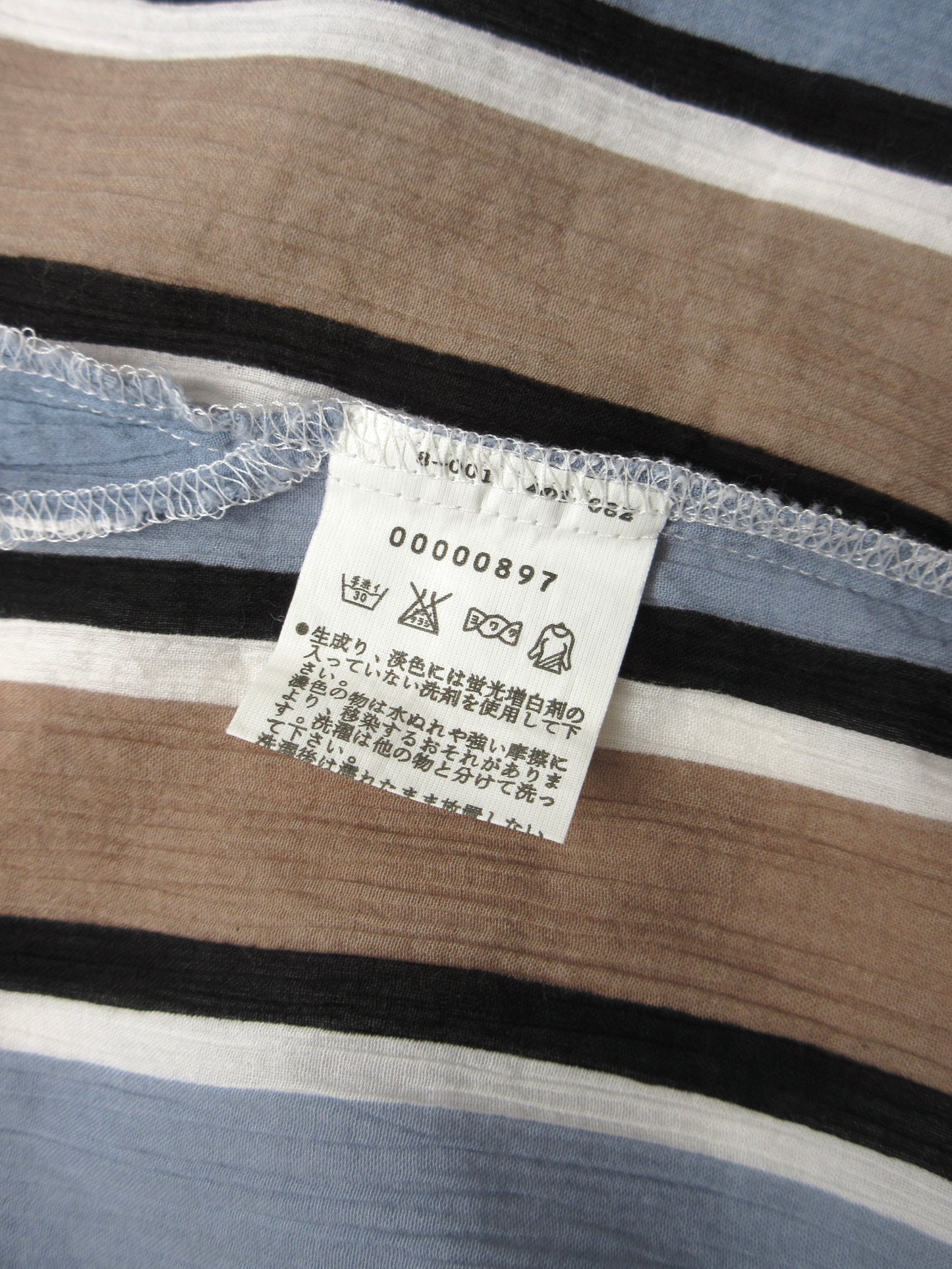 agnes b. stripe crepe shirt