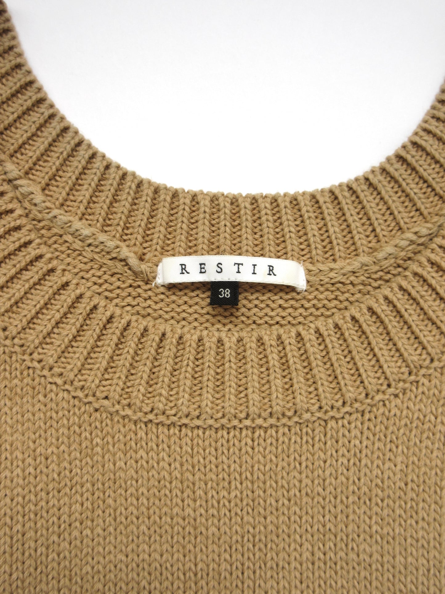 RESTIR beige cotton knit