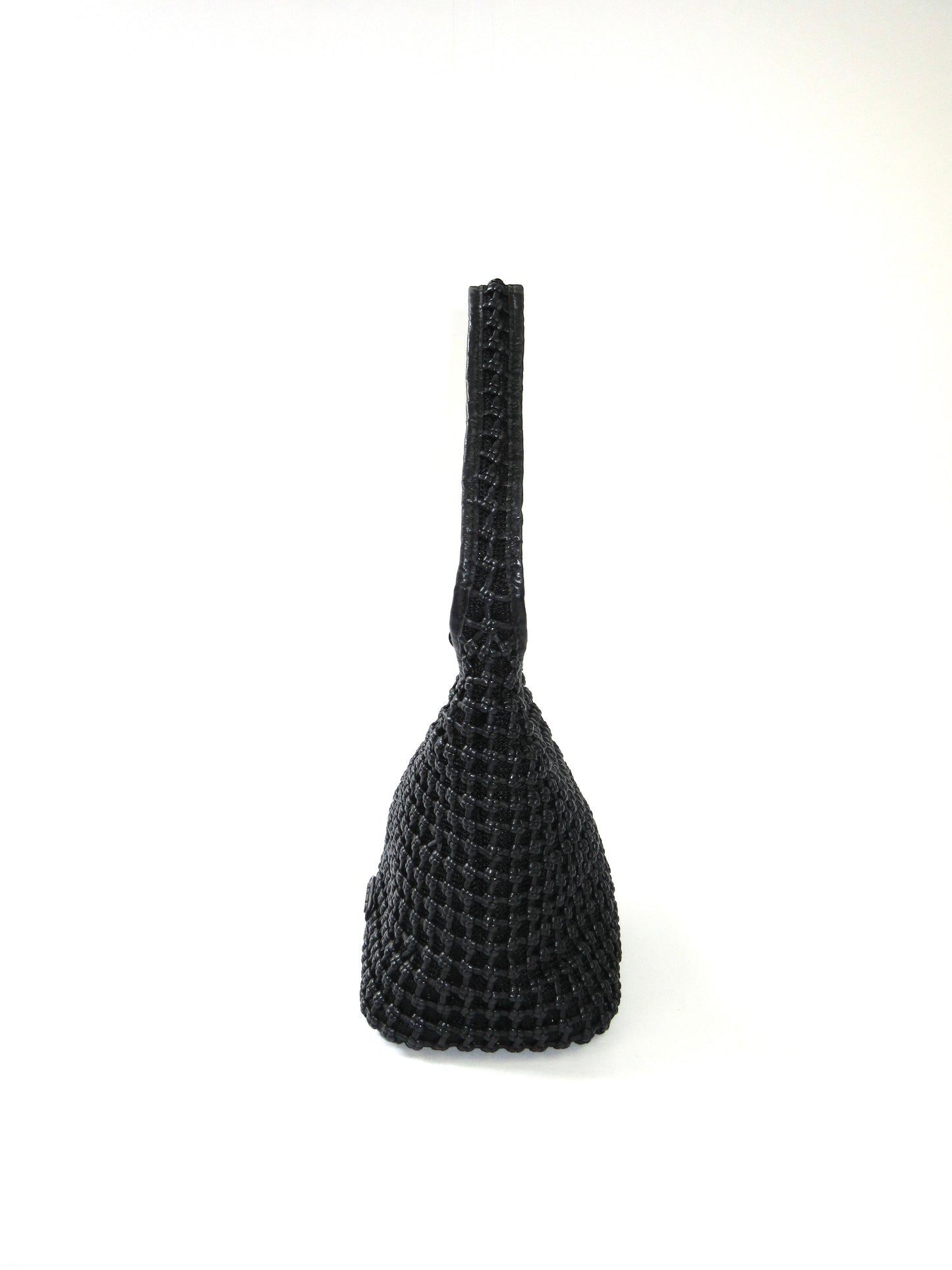 crochet leather sholder bag