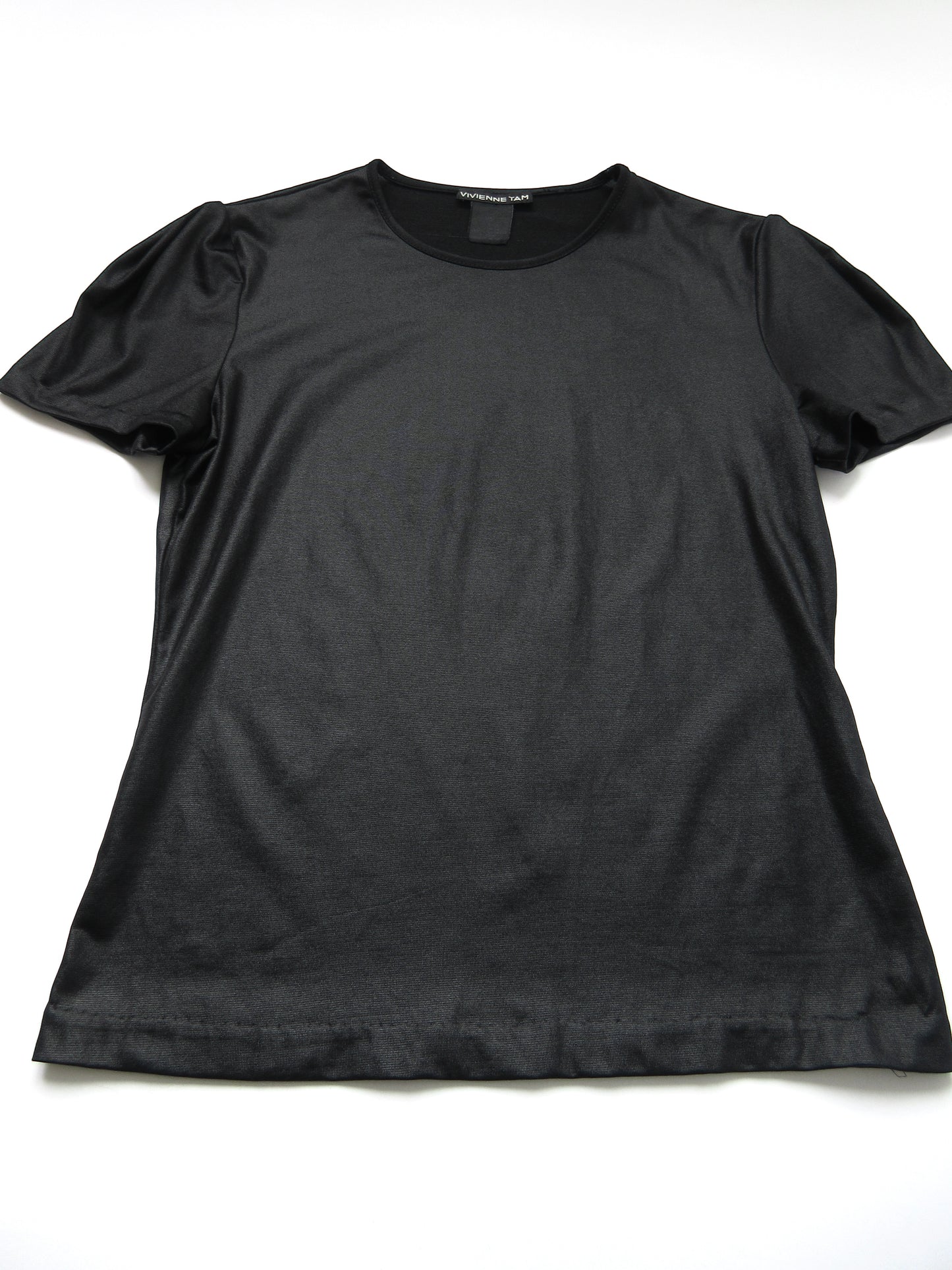 【used】VIVIENNE TAM puff sleeve silky top
