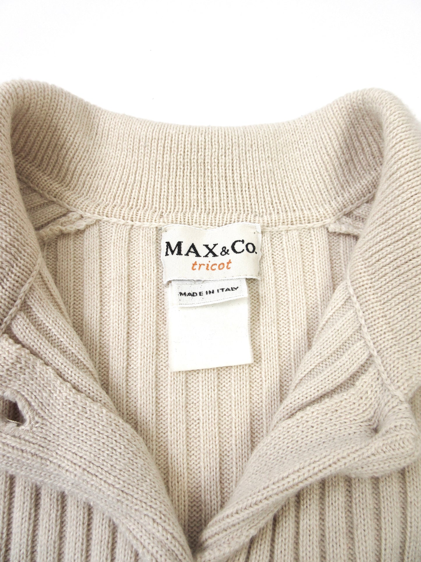 【used】MAX&Co. rib knit polo cardigan