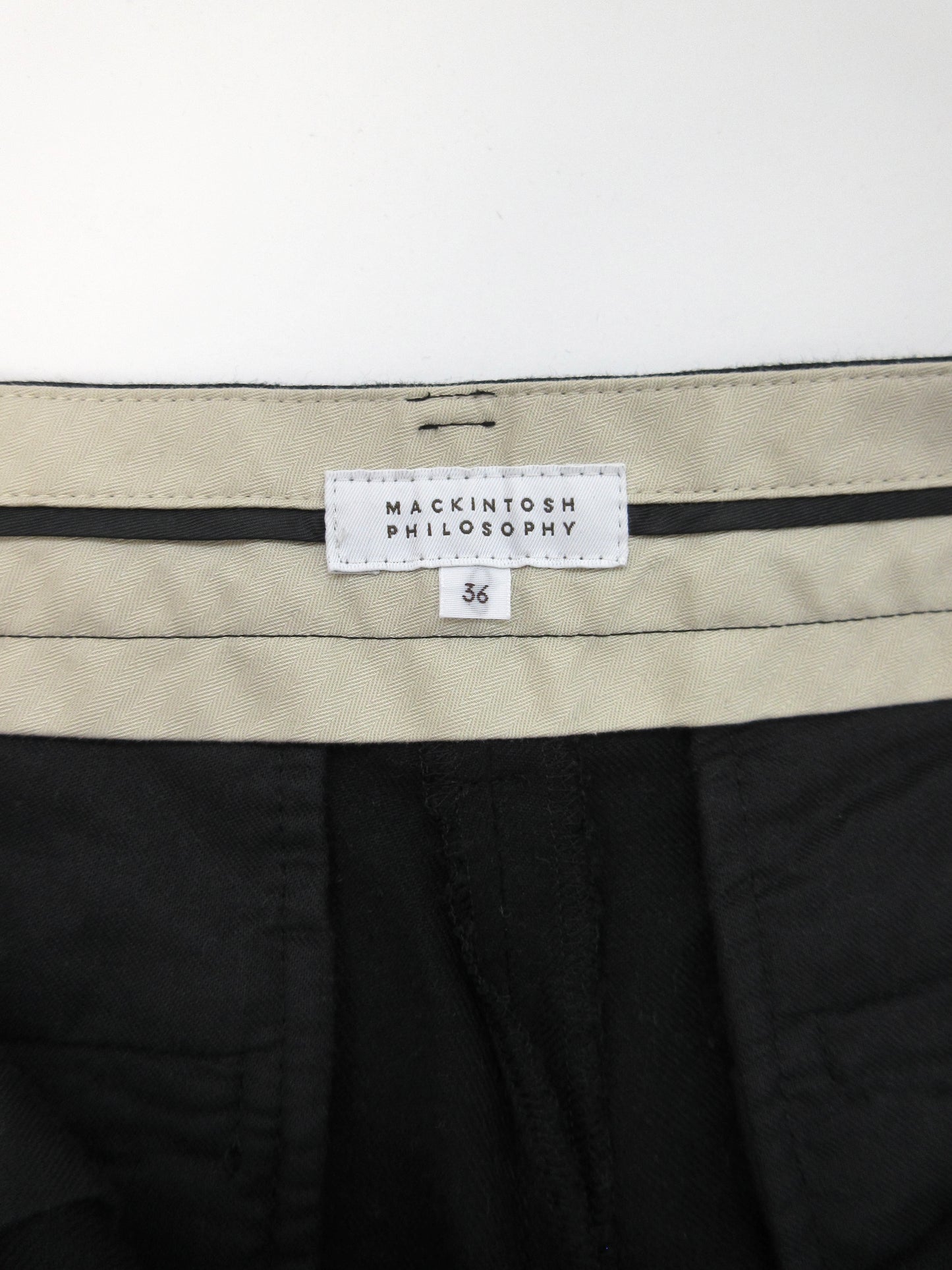 black linen straight slacks