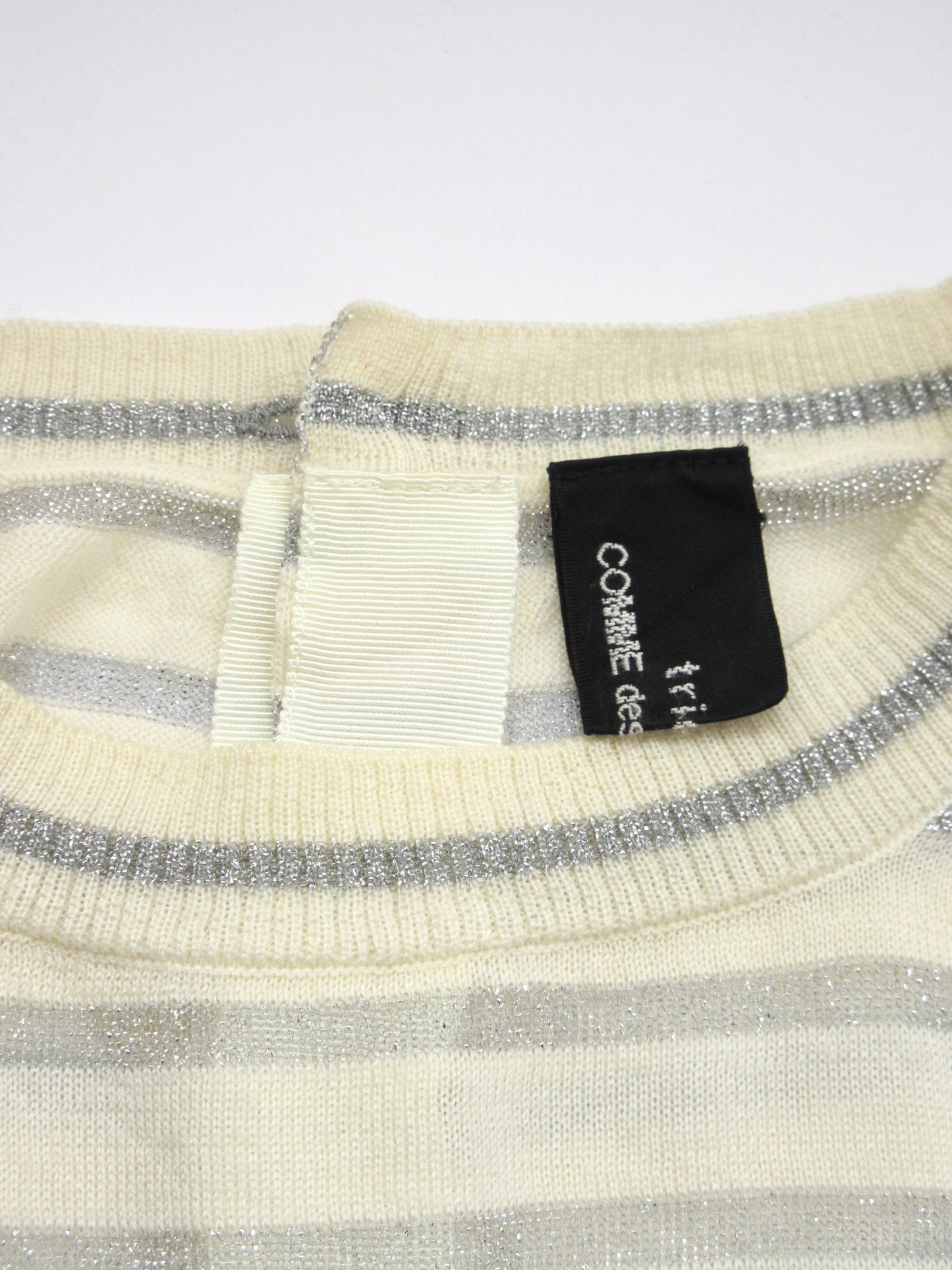 tricot Comme des Garçons sheer glitter top