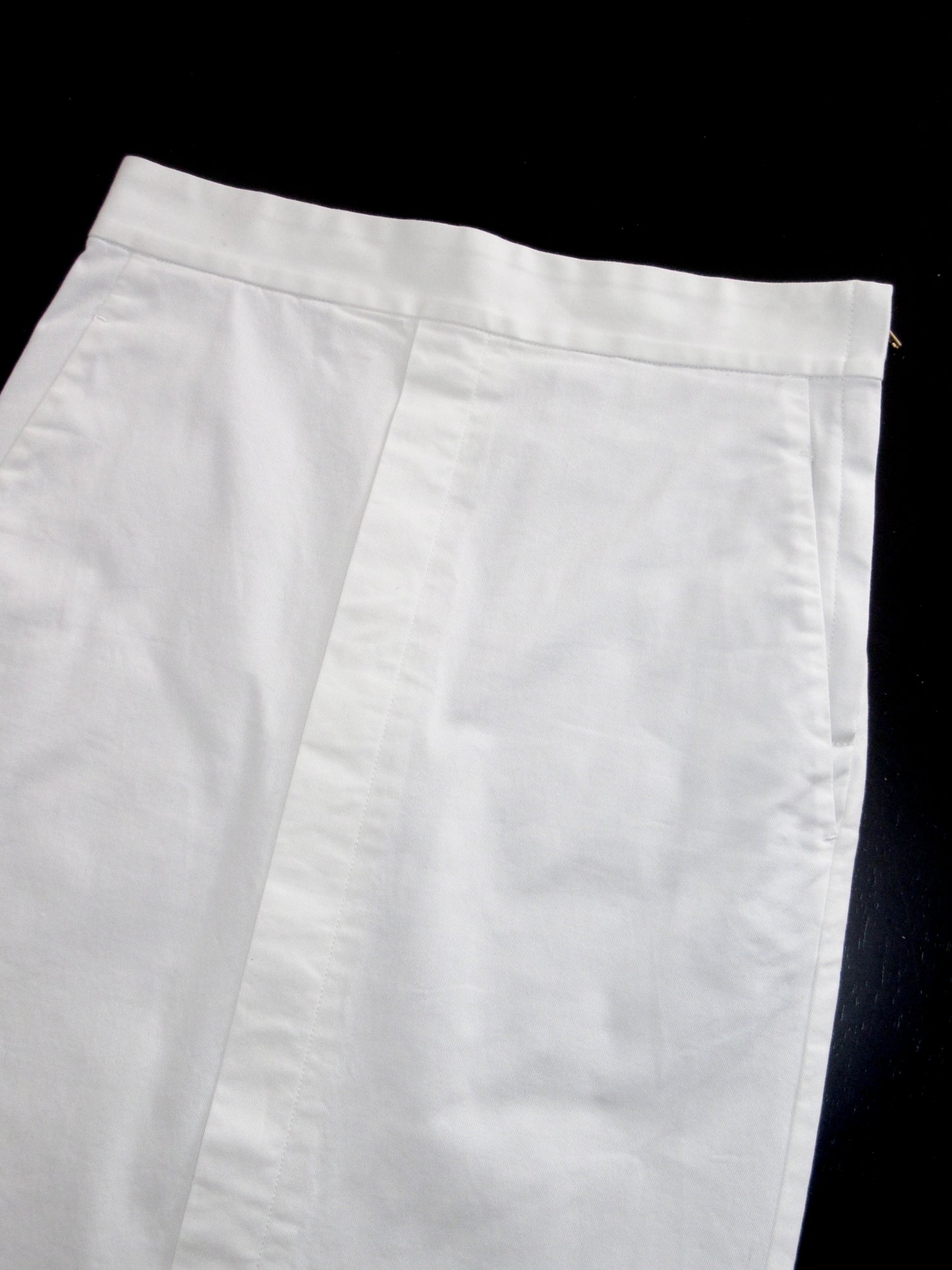 front slit white long skirt