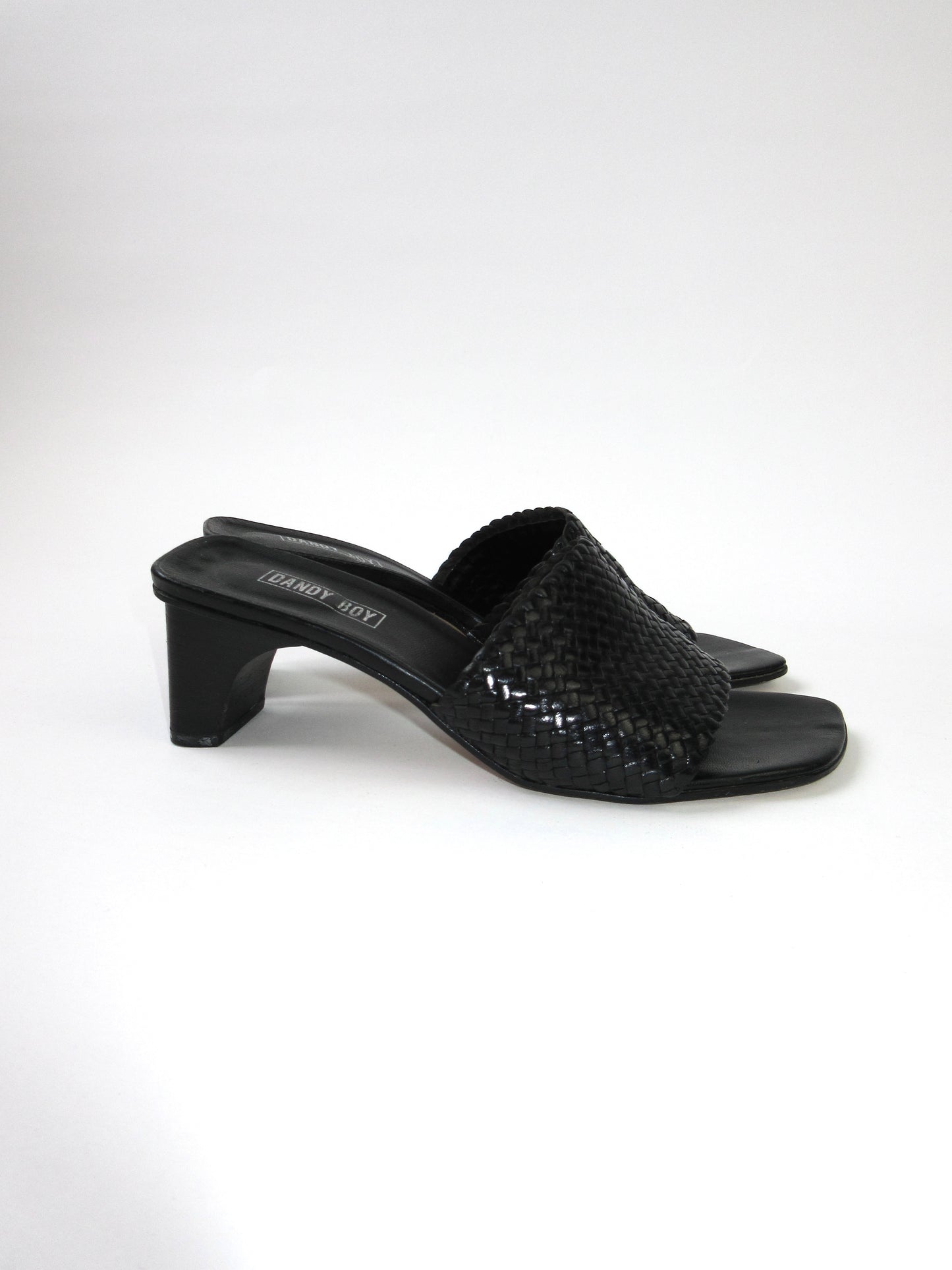 vintage woven leather mule